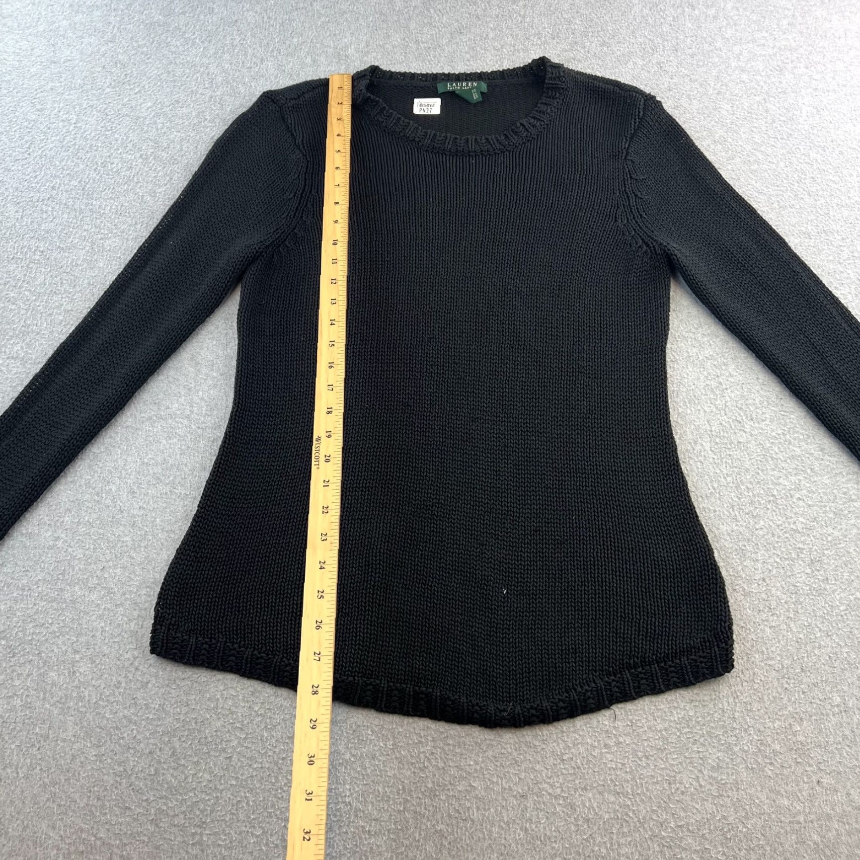 Ralph Lauren VINTAGE? Lauren Ralph Lauren Sweater Womens Large Black Knit Crewneck Pullover Classic Size L / US 10 / IT 46 - 3 Thumbnail