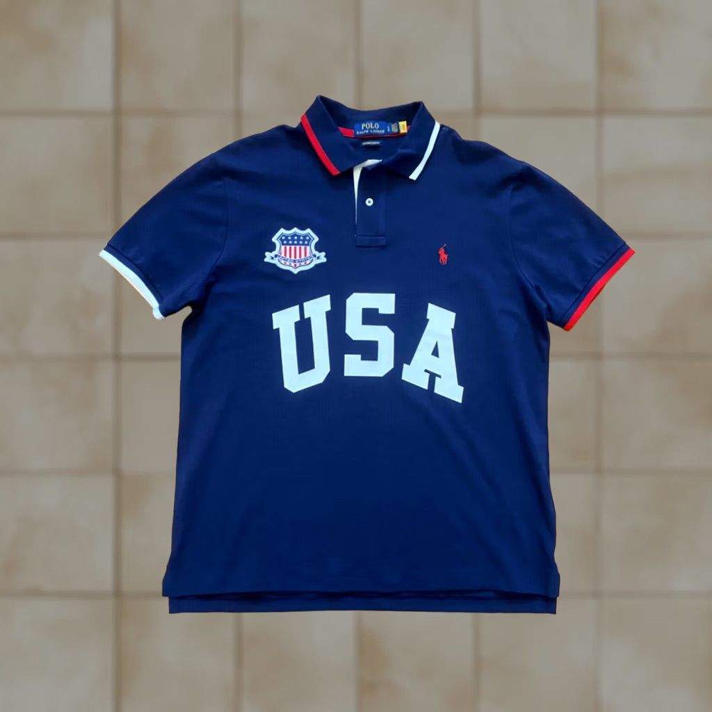 Polo Ralph Lauren VINTAGE Ralph Lauren Polo Shirt Mens L navy Custom Slim Fit USA Rugby Pony 2022 Size US L / EU 52-54 / 3 - 1 Thumbnail