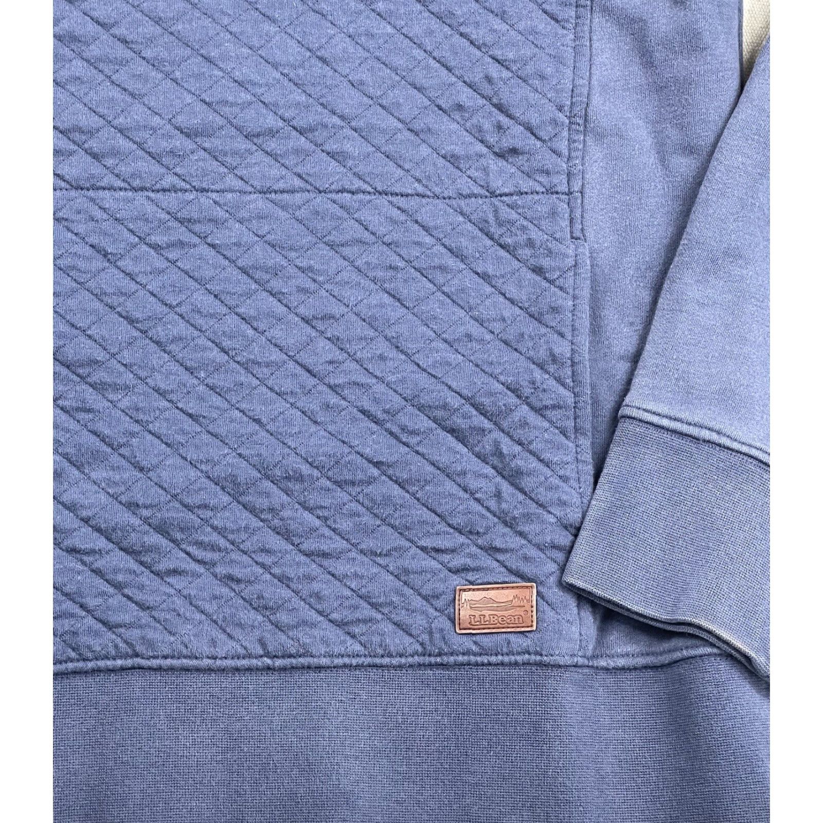 Vintage LL Bean Quilted 1/4 Zip Pullover Sweatshirt Women XS Blue Knit Outdoors Hiking Casual Size XS / US 0-2 / IT 36-38 - 3 Thumbnail