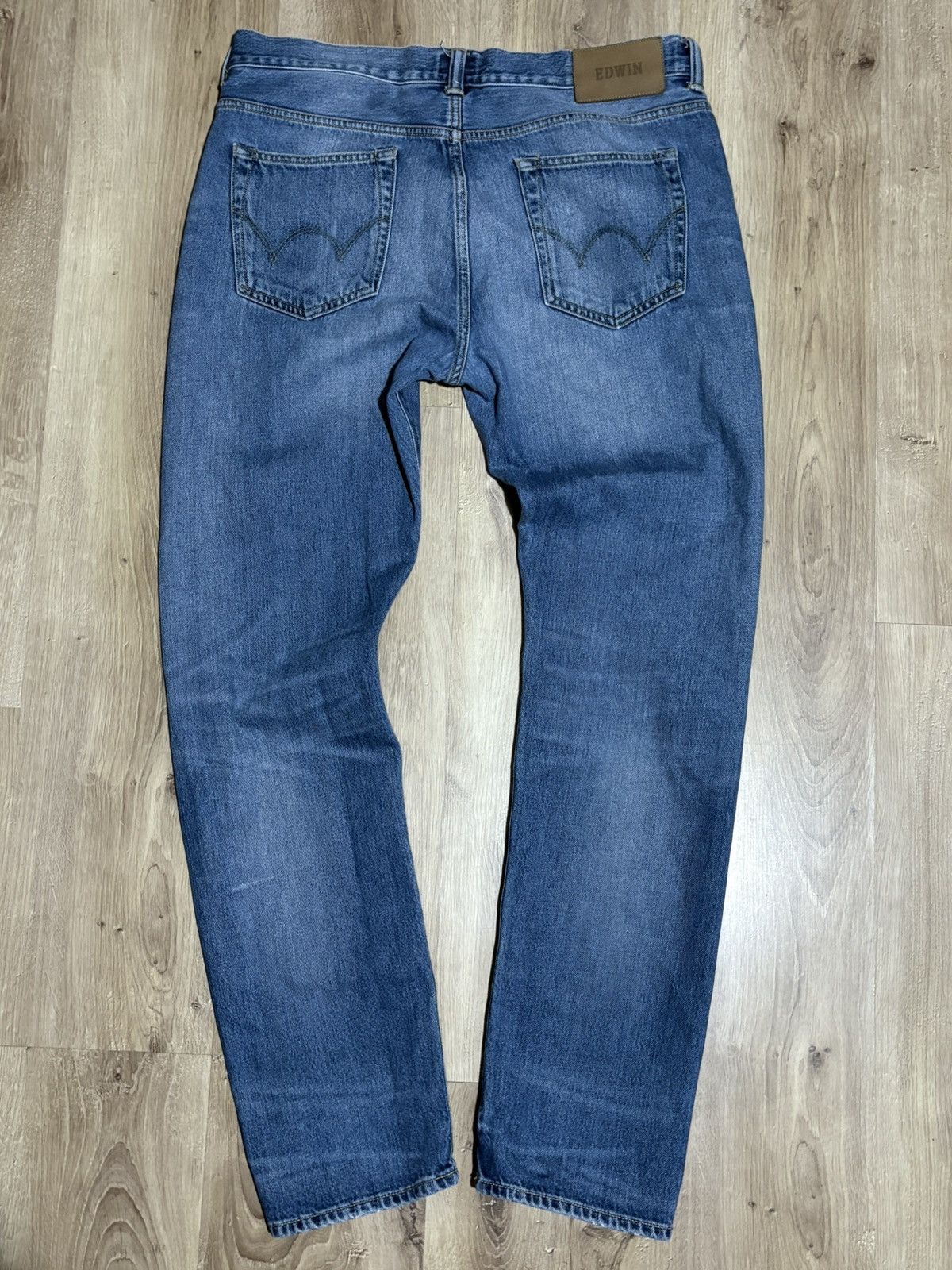 Edwin × Japanese Brand × Vintage Vintage Edwin Distressed Faded Jeans Denim Pants W34 Size US 34 / EU 50 - 2 Thumbnail
