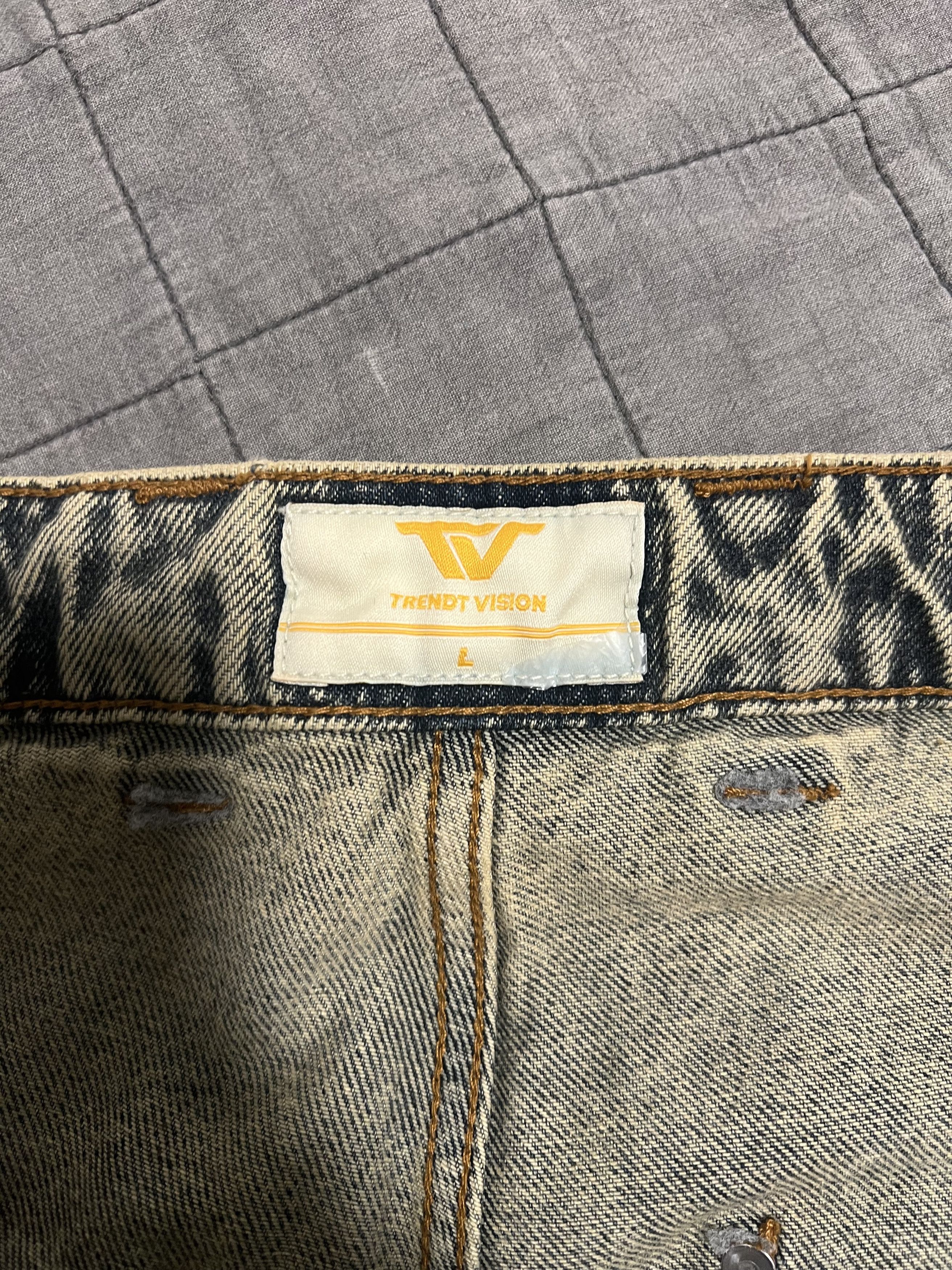 Trendt Vision Blue "Eruption" Denim Jeans Size US 34 / EU 50 - 3 Thumbnail