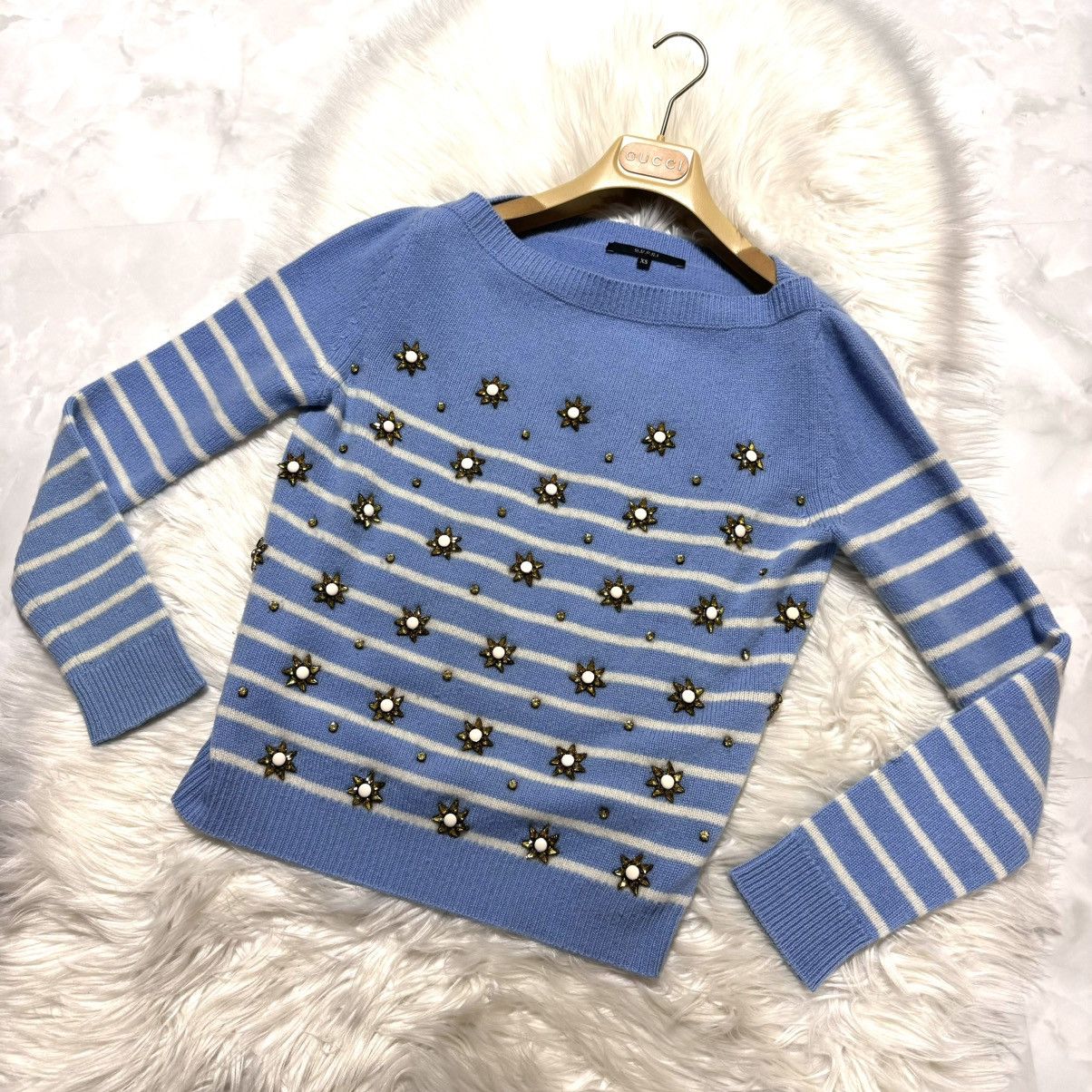 Gucci Gucci star decoration border cashmere sweater XS Size XS / US 0-2 / IT 36-38 - 8 Thumbnail