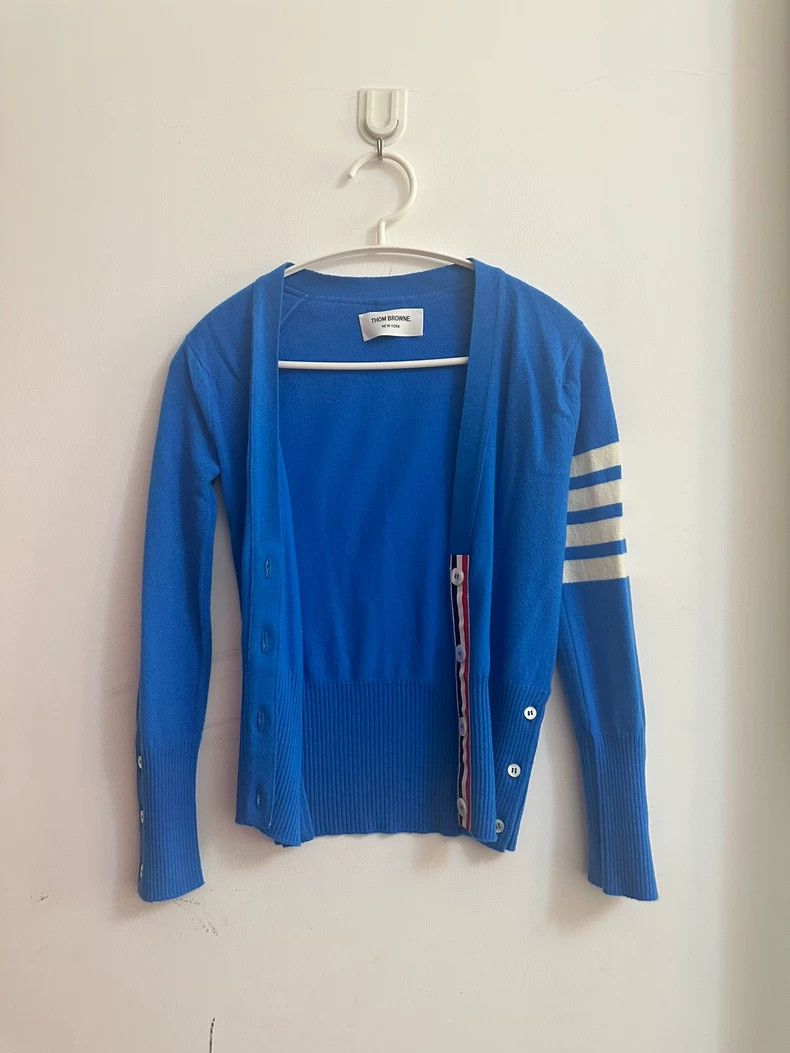 Other Thom Browne Clayne blue sweater cardigan Size XS / US 0-2 / IT 36-38 - 1 Thumbnail
