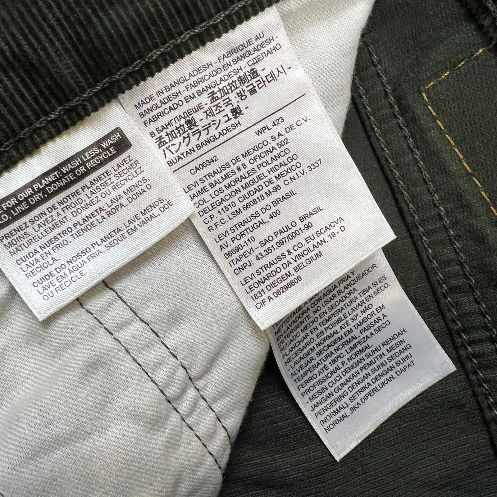 Levi's × Vintage Levi's 502 Pants 34x30 Corduroy Tapered Stretch Regular Fit Size US 34 / EU 50 - 9 Thumbnail