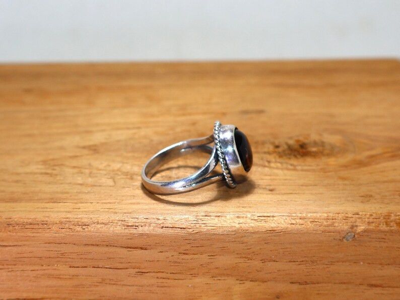 Handmade Smoky Quartz Ring, 925 Sterling Silver Handmade Boho Jewelry Size ONE SIZE - 5 Thumbnail