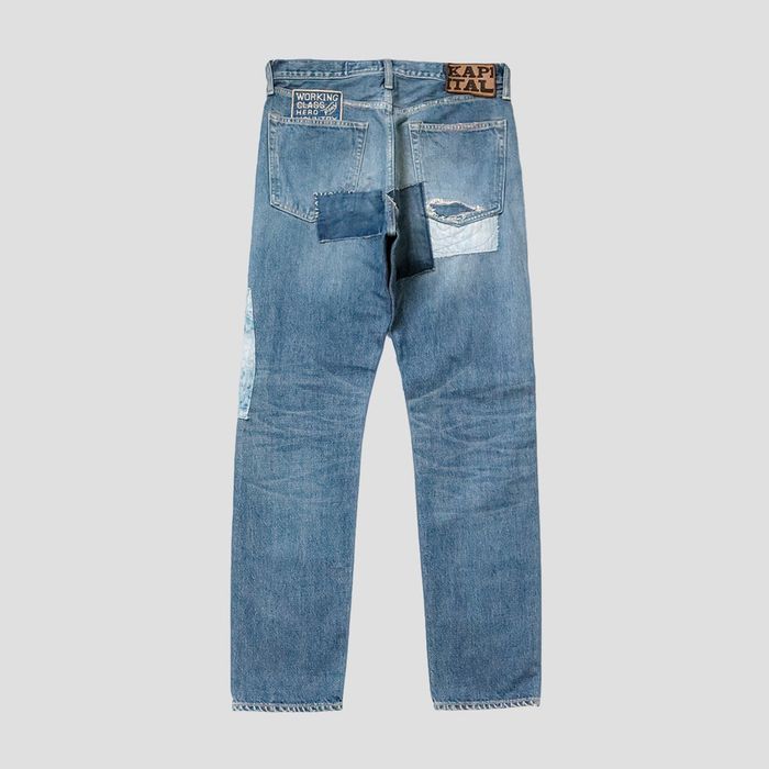 Kapital 14OZ DENIM 5P MONKEY CISCO JEANS (DIXIE REMAKE) | Grailed