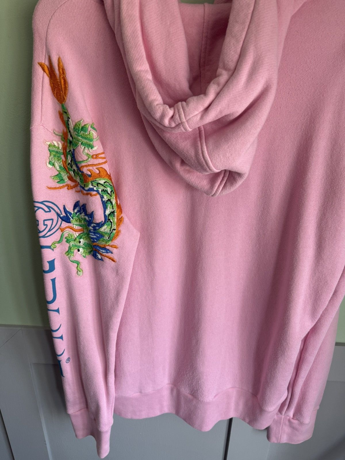 Gucci Gucci Pink Dragon Hoodie Size L Size US L / EU 52-54 / 3 - 3 Thumbnail