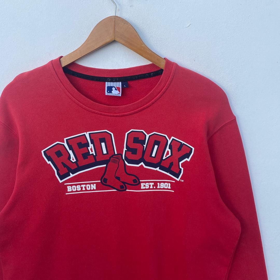 MLB BOSTON RED SOX SWEATSHIRT LARGE PULLOVER MLB BASEBALL Size US L / EU 52-54 / 3 - 3 Thumbnail