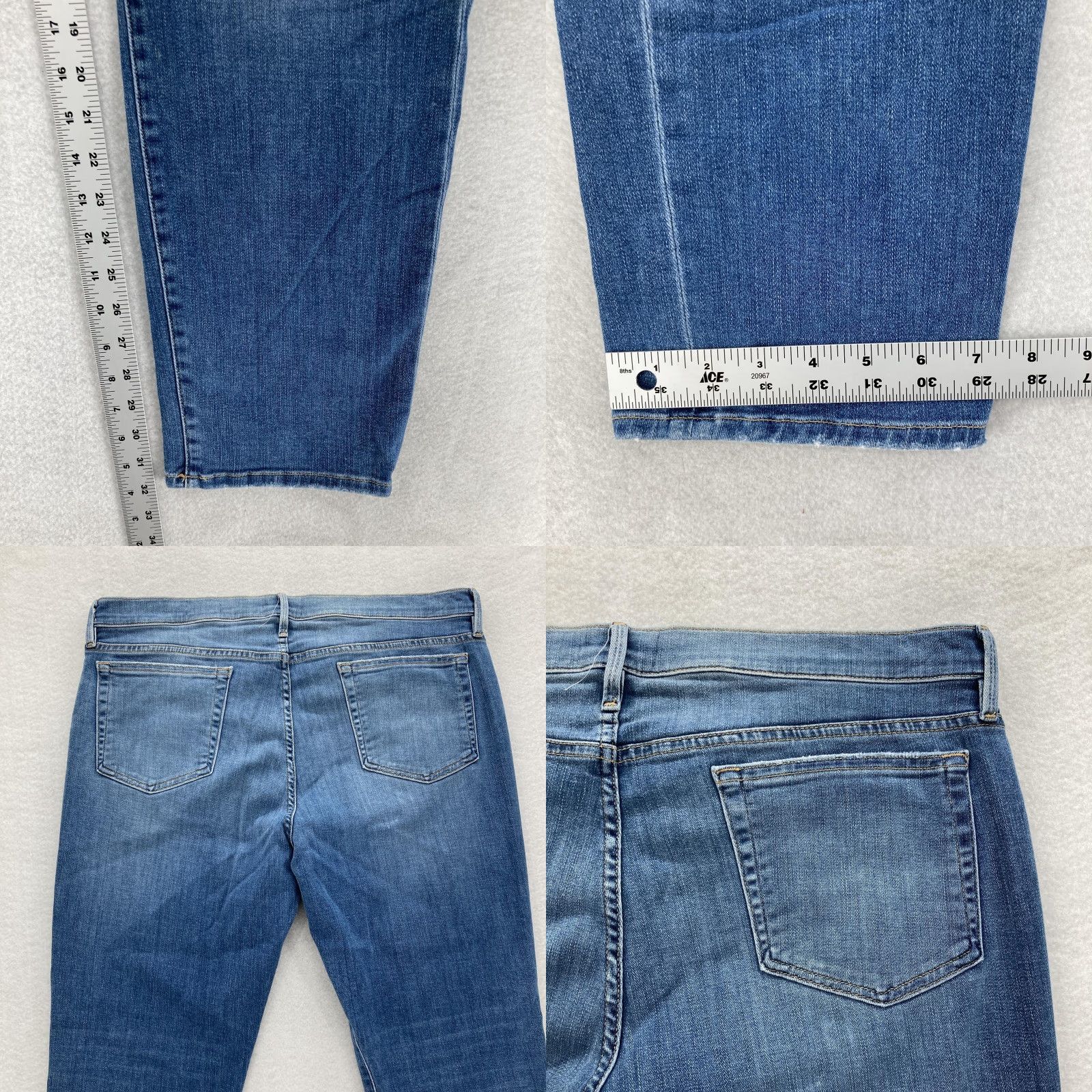 Frame FRAME Jeans Mens 38x32 Blue Denim L'Homme Skinny Surfside Wash Stretch Preppy Jeans Size US 38 / EU 54 - 8 Thumbnail
