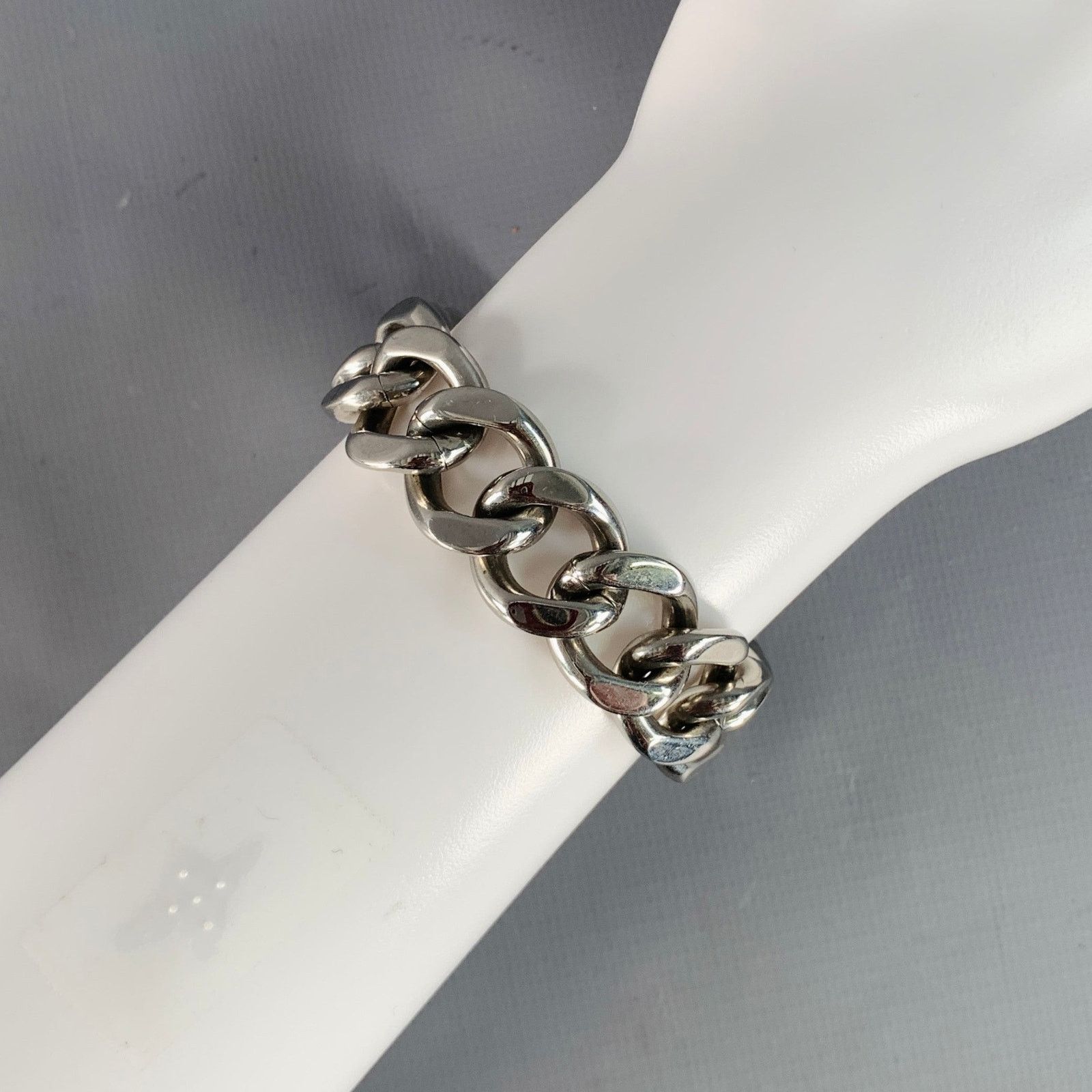 Dolce & Gabbana DOLCE & GABBANA Silver Tone Stainless Chunky Chain Bracelet Size ONE SIZE - 1 Thumbnail