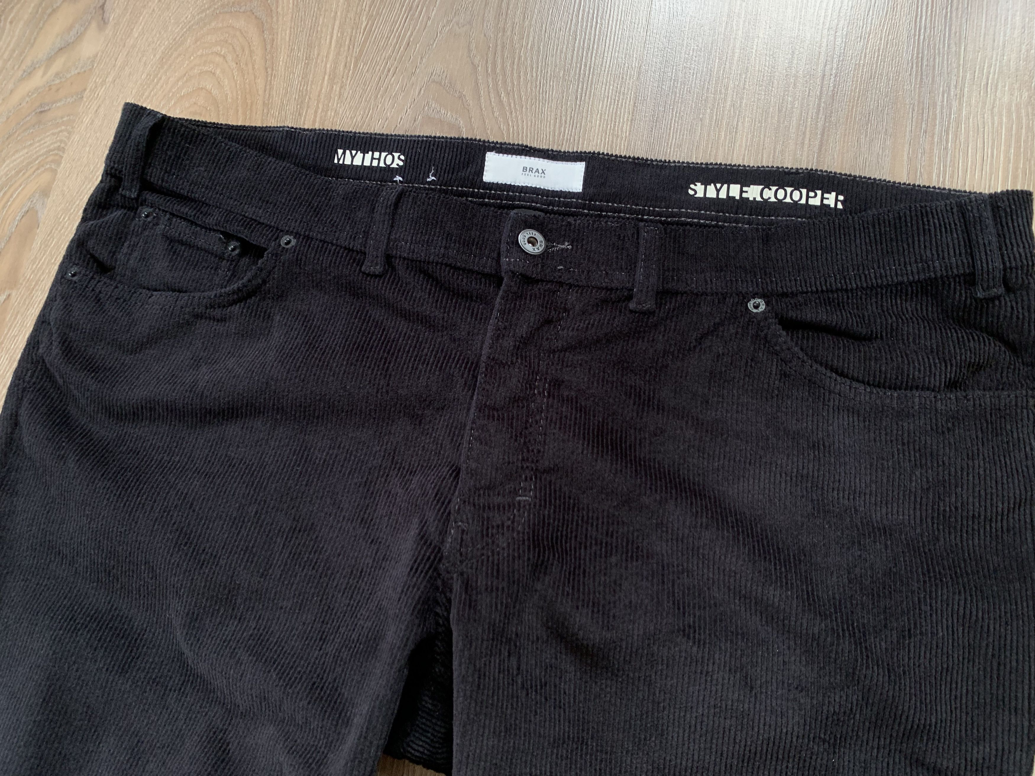 BRAX Brax Cooper Corduroy Vevet Black Men's Pants Size US 44 / EU 60 - 4 Thumbnail