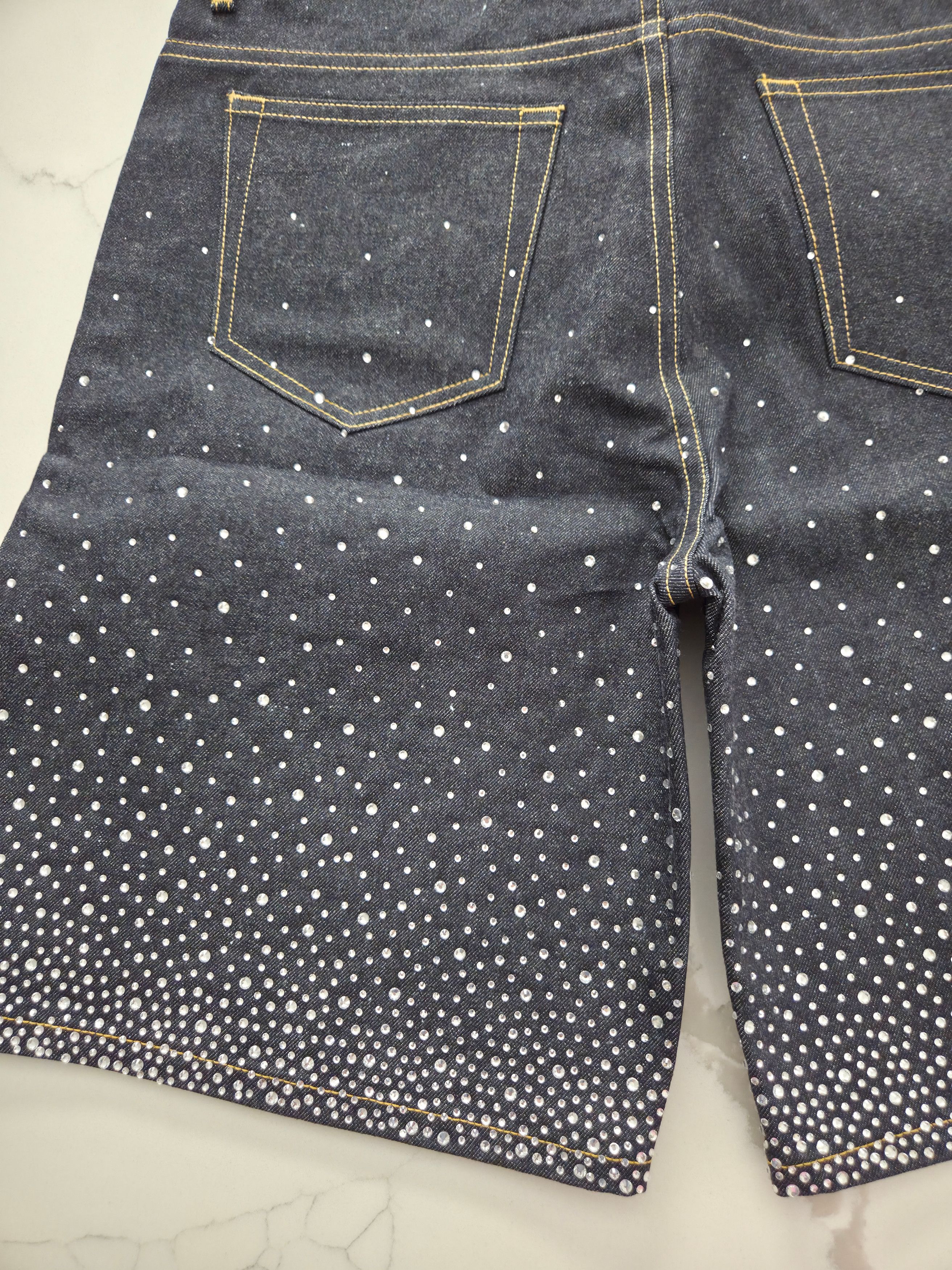 Sp5der Star Dust Rhinestone Shorts Size US 30 / EU 46 - 6 Thumbnail