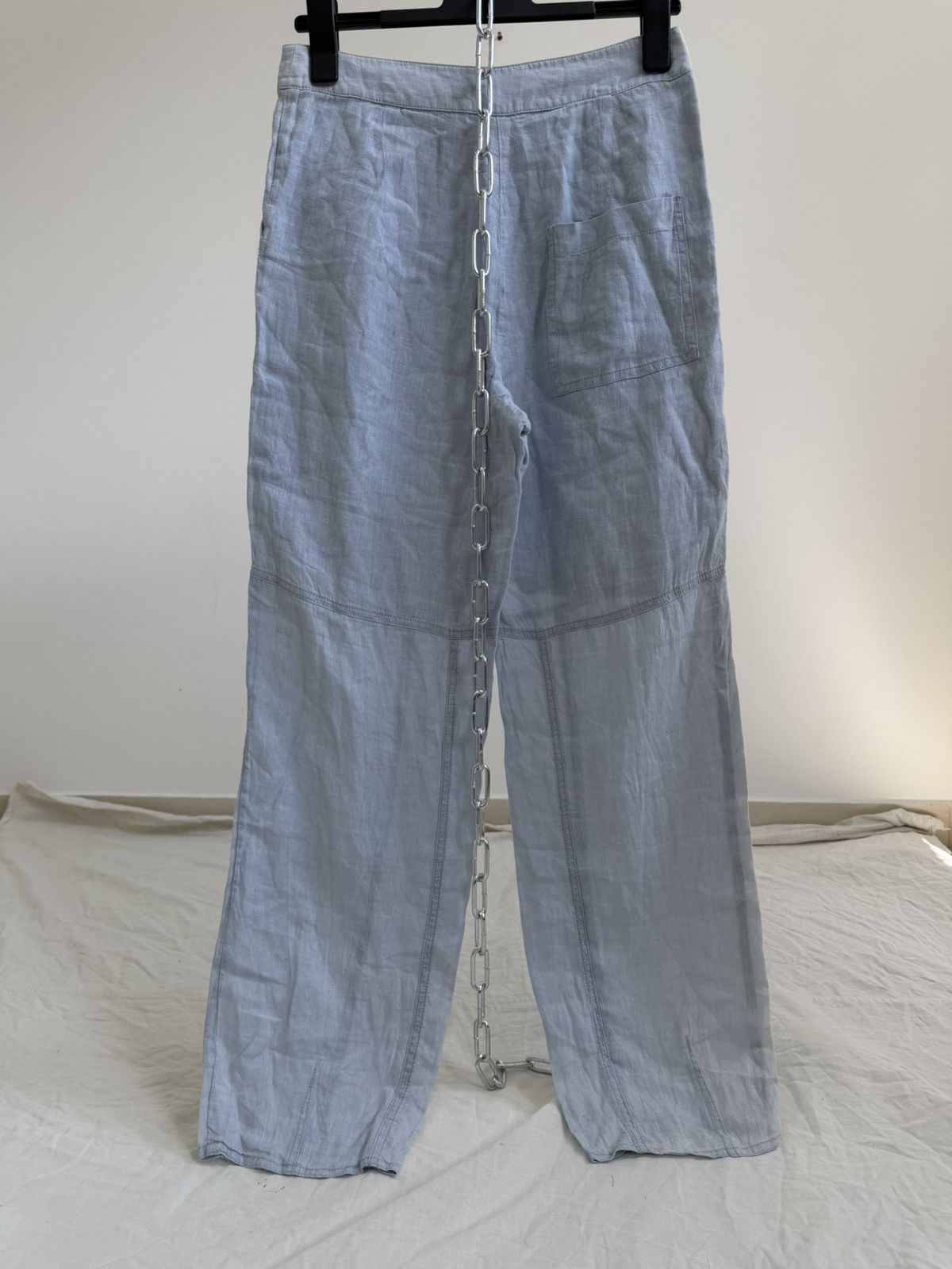 Sarah Pacini Sarah Pacini Womens Linen Strech Pants Trousers Side Zip Size 32" / US 10 / IT 46 - 11 Thumbnail
