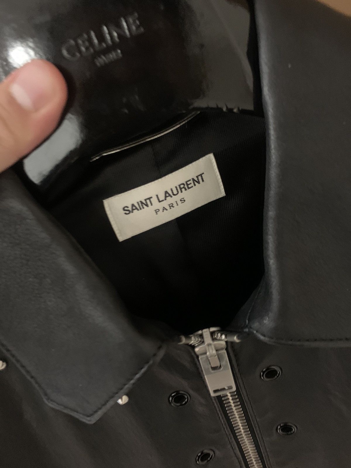 Saint Laurent Paris Saint Laurent 2014SS Studded Cafe racer jacket Size US M / EU 48-50 / 2 - 2 Thumbnail
