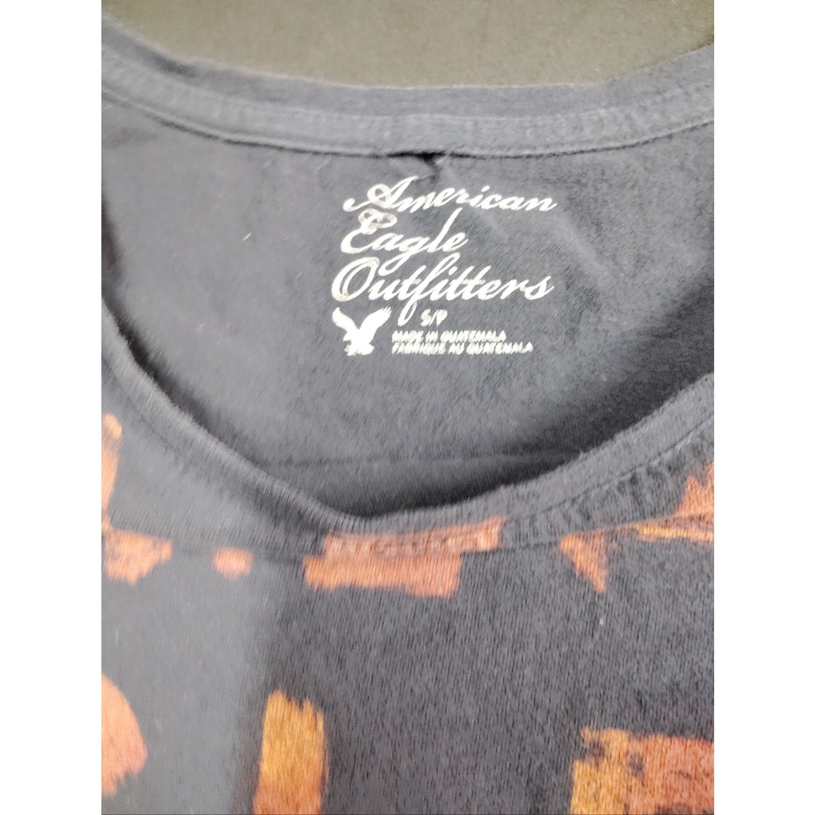 American Eagle Outfitters American Eagle Outfitters Faded Black Tee with Orange Size S / US 4 / IT 40 - 3 Thumbnail