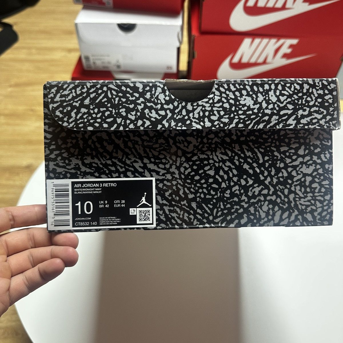 Jordan Brand *NEW* SIZE 10.5 US MEN Air Jordan 3 Retro MIDNIGHT NAVY 2023 Size US 10 / EU 43 - 13 Thumbnail