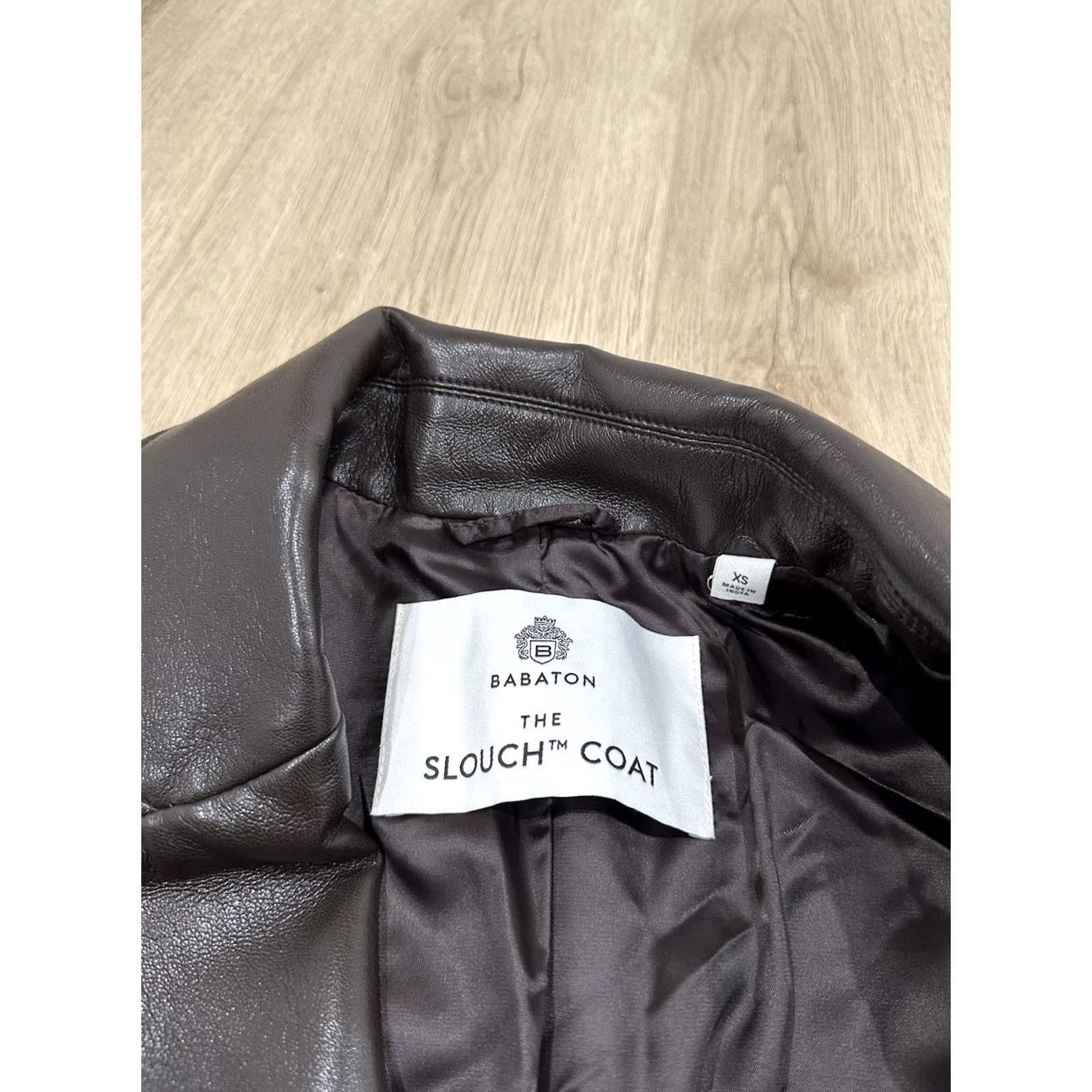 Vintage VINTAGE Aritzia Babaton The Slouch Coat Faux Leather XS Women Brown Trench Coat Slouch Mens Womens Size XS / US 0-2 / IT 36-38 - 5 Thumbnail
