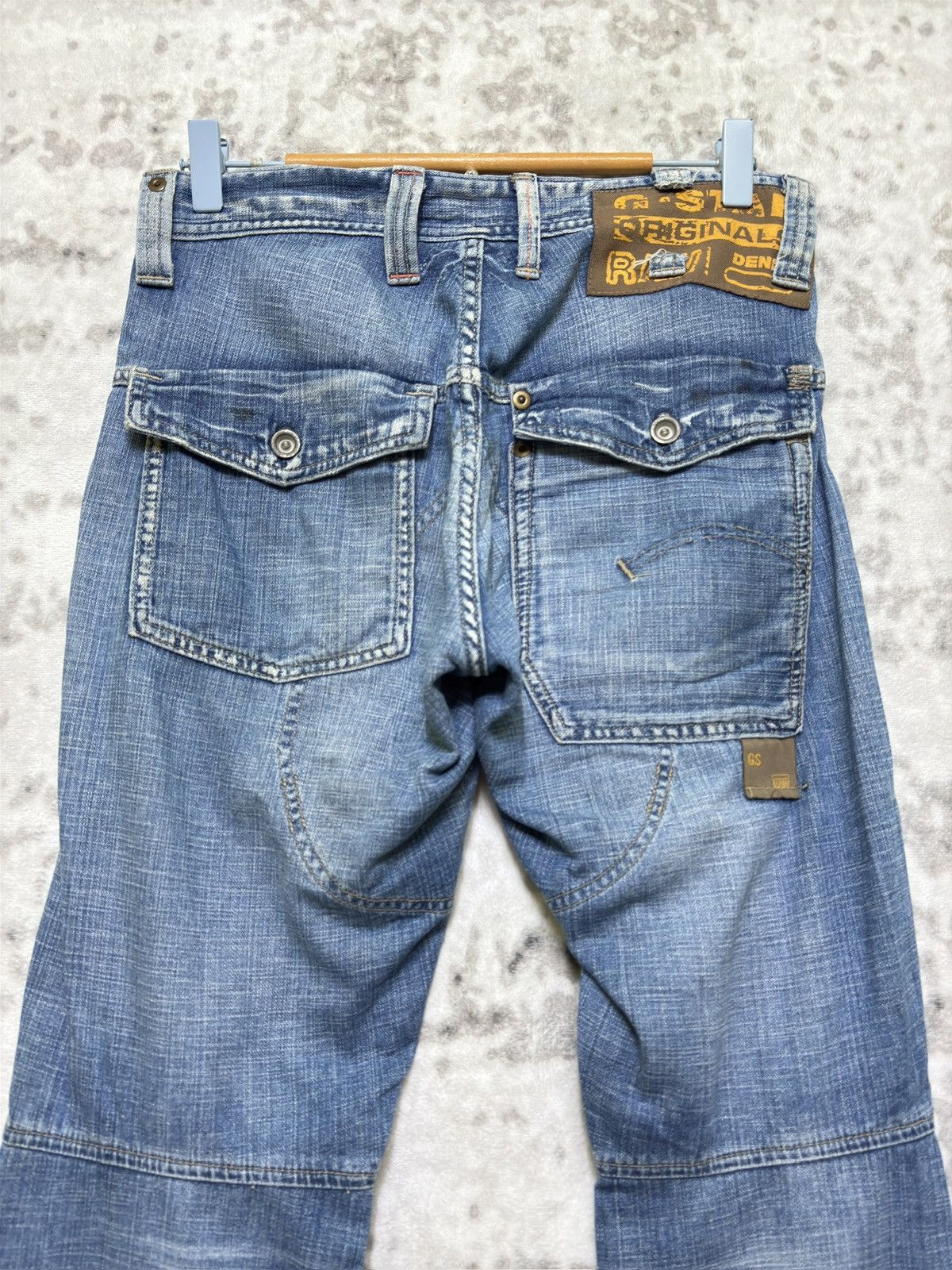 G-Star Vintage G-Star RAW Flared Patchwork Knee Statement Denim Size US 30 / EU 46 - 8 Thumbnail