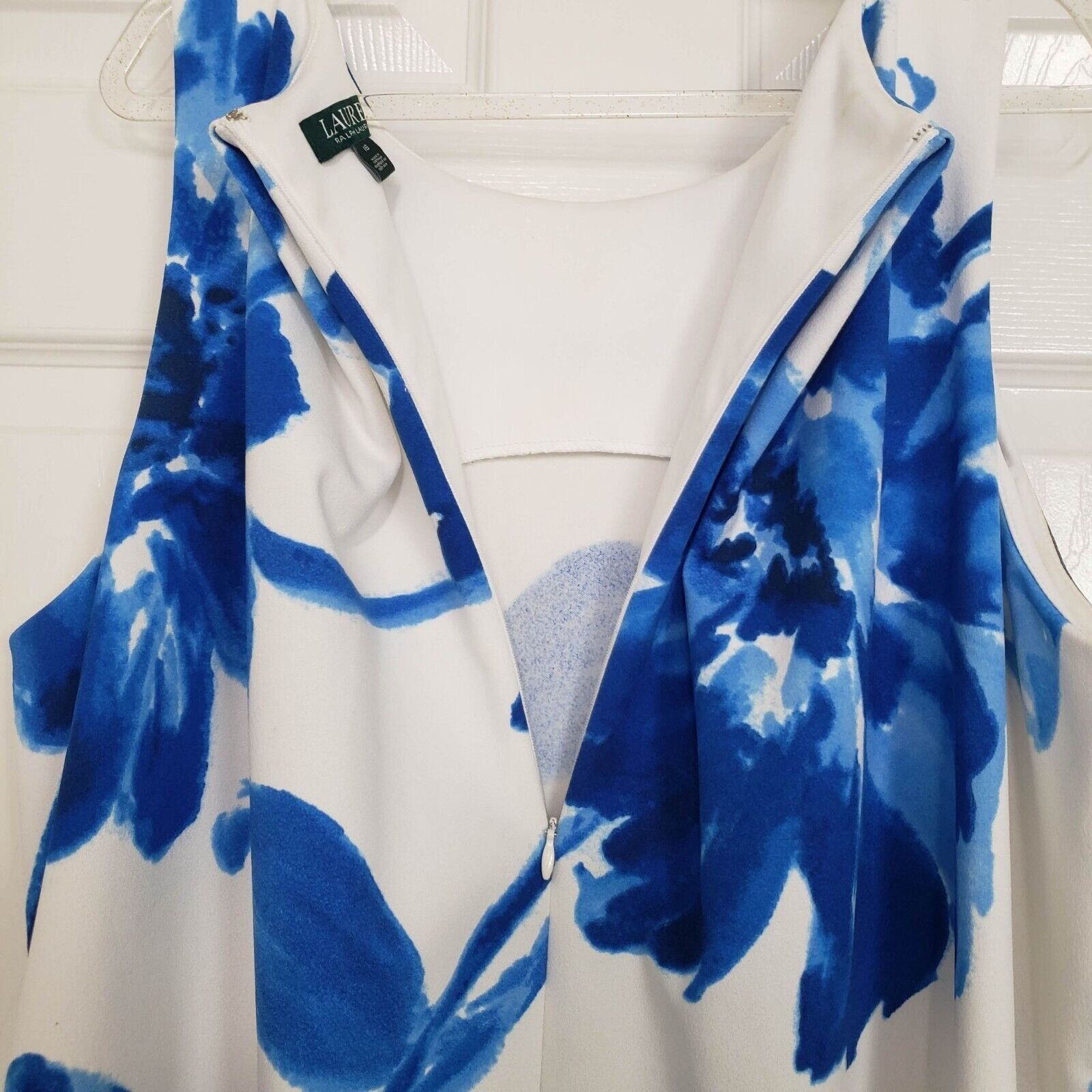 Lauren Ralph Lauren Lauren Ralph Lauren Floral Crepe Dress Womens Size 16 Blue Size XXL / US 16-18 / IT 52-54 - 9 Thumbnail