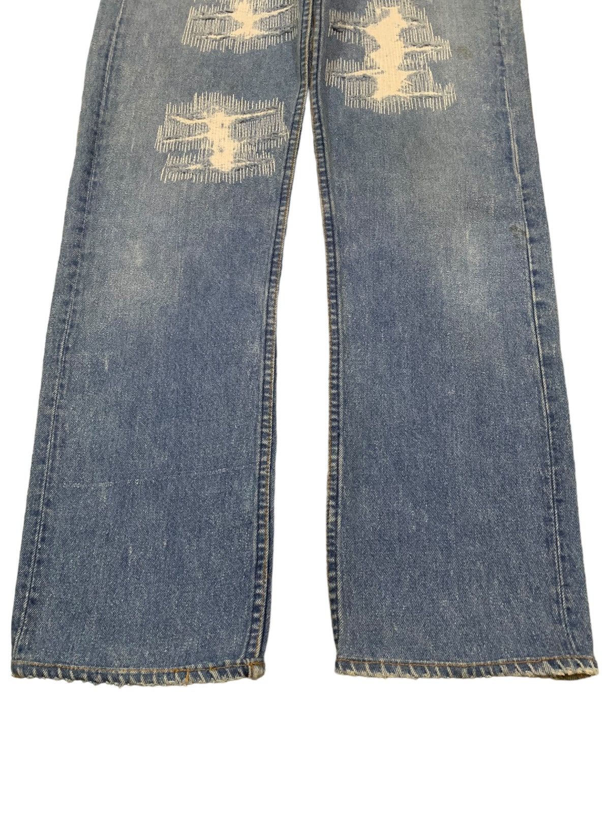 Levi's Vintage 80s Levis 501 Repaired Distressed Jeans Size 30x30 Size US 30 / EU 46 - 9 Thumbnail