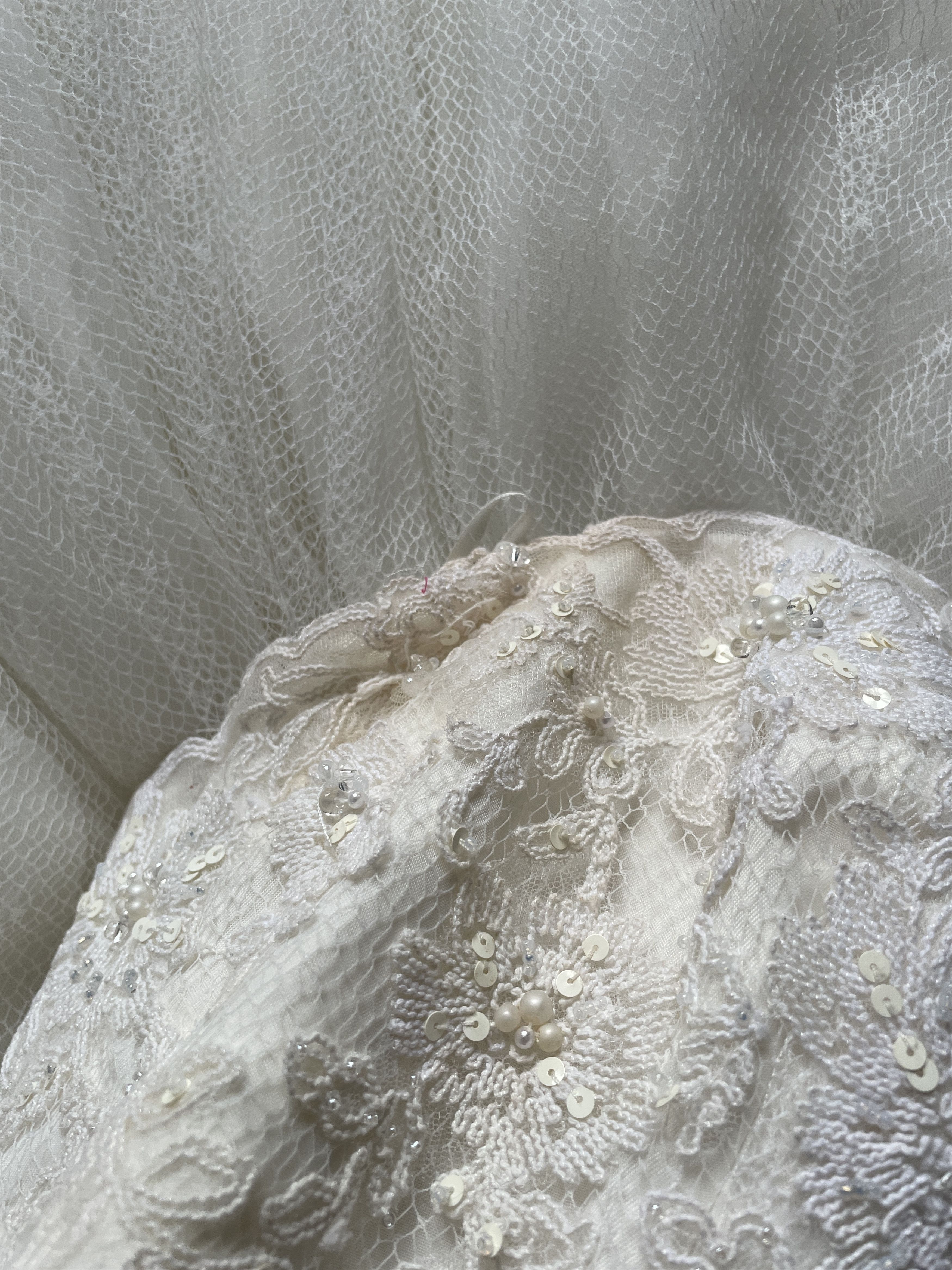 Other Pronovias Barcelona Strapless ALine Laces Wedding Dress Gown Size XL / US 12-14 / IT 48-50 - 14 Thumbnail