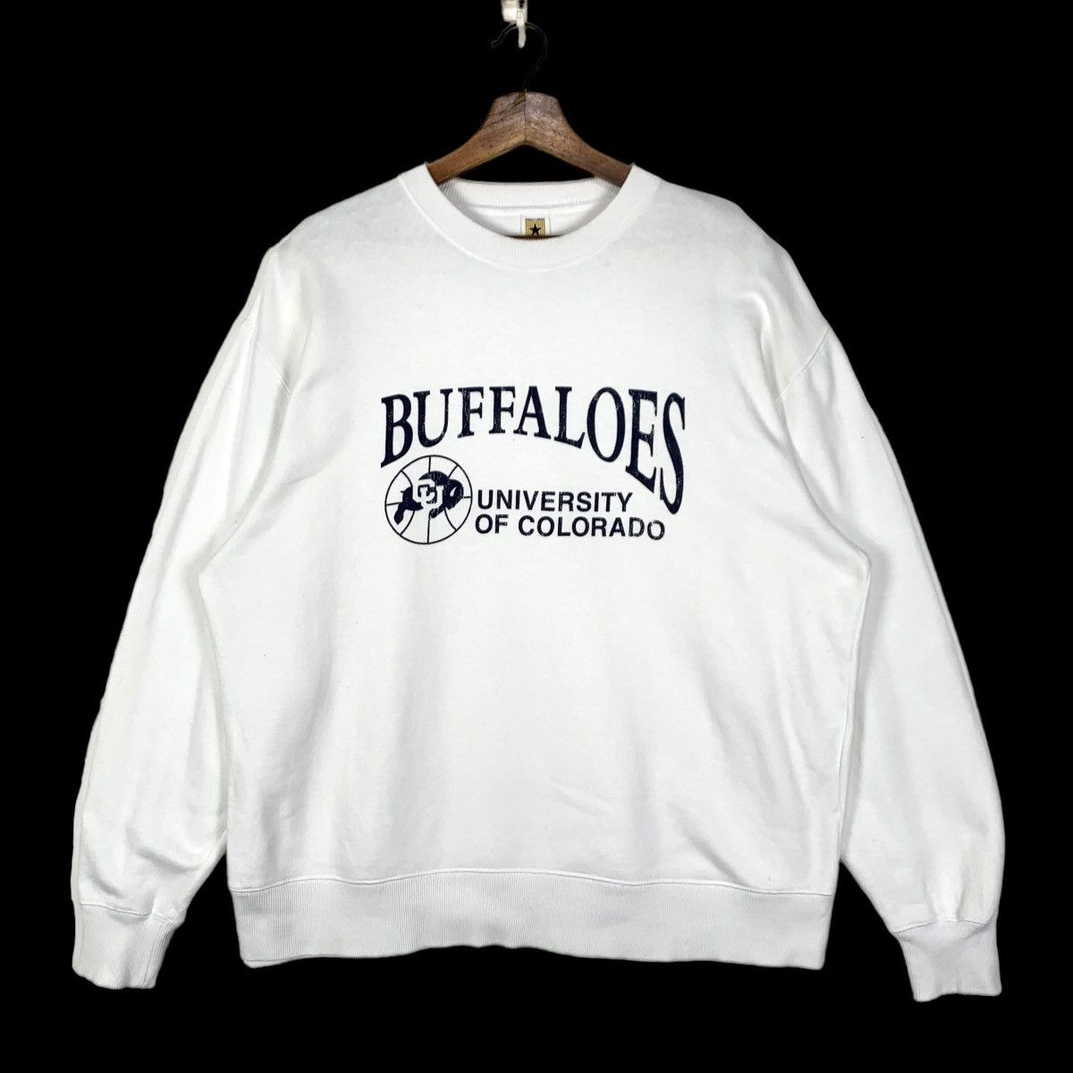 image of American College x Collegiate VTG U.s.college Buffaloes University Of Colorado Sweatshirt in White 