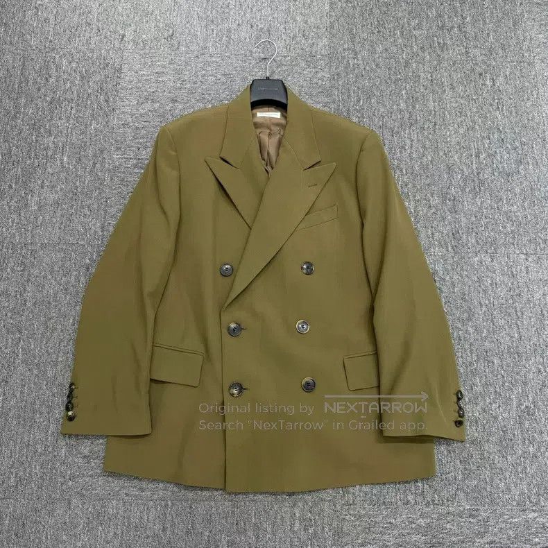 Dries Van Noten Dries Van Noten Olive Green Wool Blazer Jacket Size US M / EU 48-50 / 2 - 1 Thumbnail