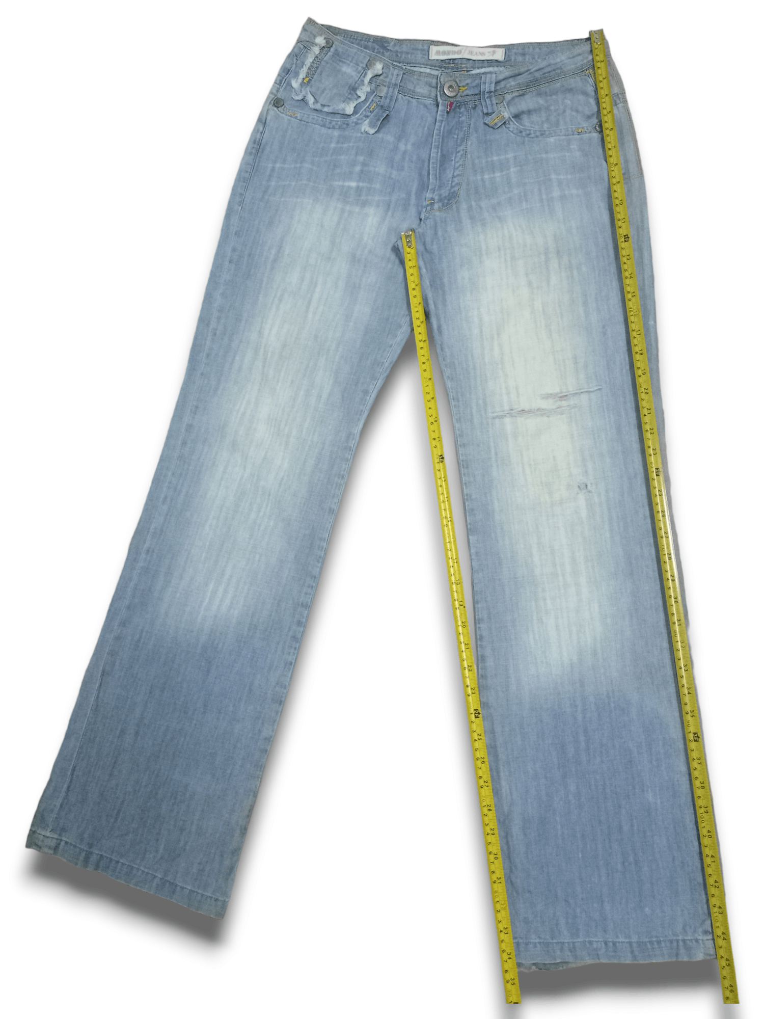 Other Vintage Mondo Jeans Light Wash Baggy Denim Pants Size US 33 - 12 Thumbnail