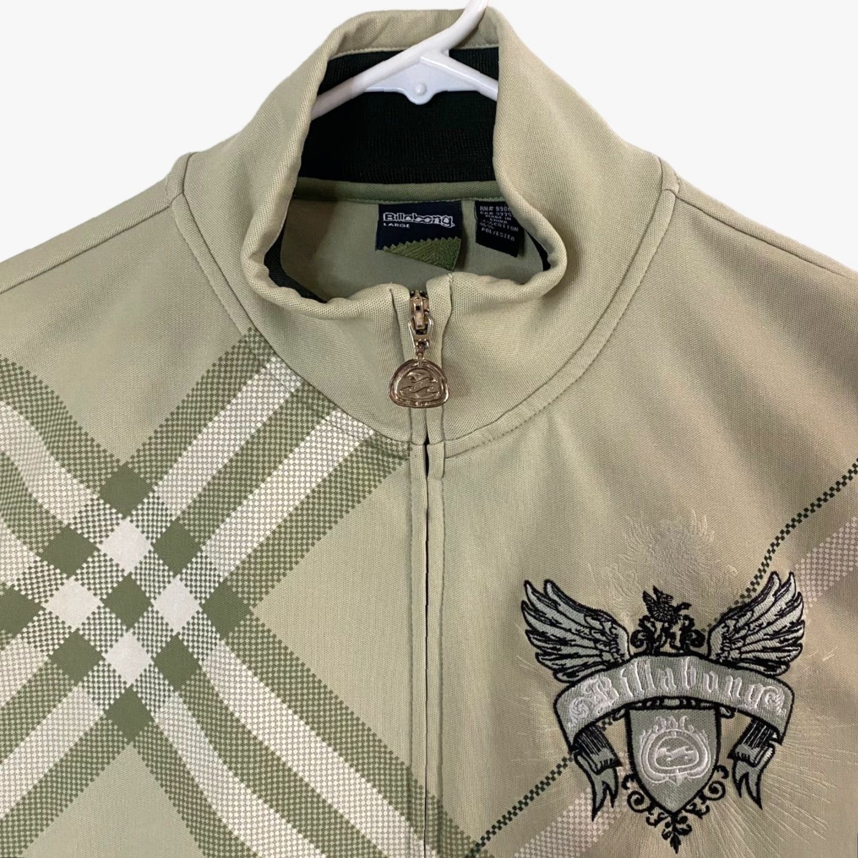 Billabong VINTAGE Billabong Y2K Track Jacket Mock Neck Full Zip Embroidered Green Mens Large L Size US L / EU 52-54 / 3 - 4 Thumbnail