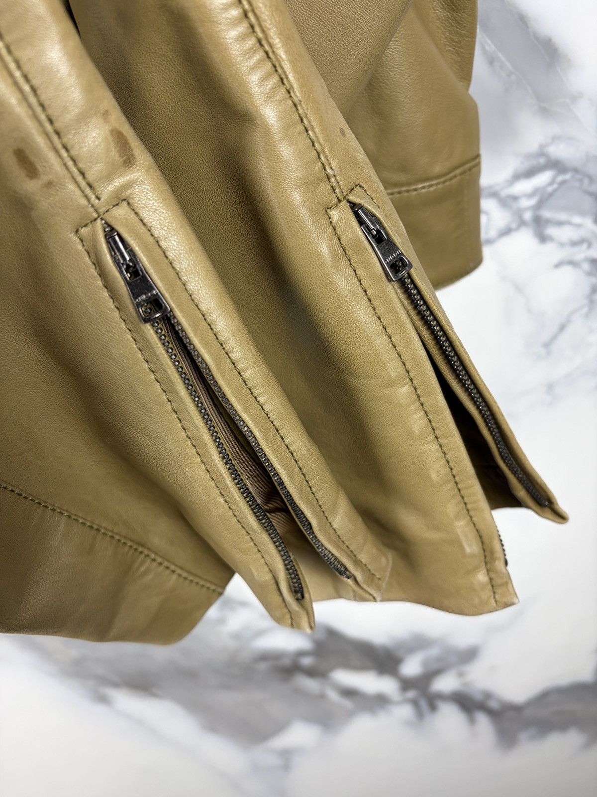 Gucci Gucci Tom Ford Double Zip Buckled Moto Leather Jacket Size US S / EU 44-46 / 1 - 11 Thumbnail