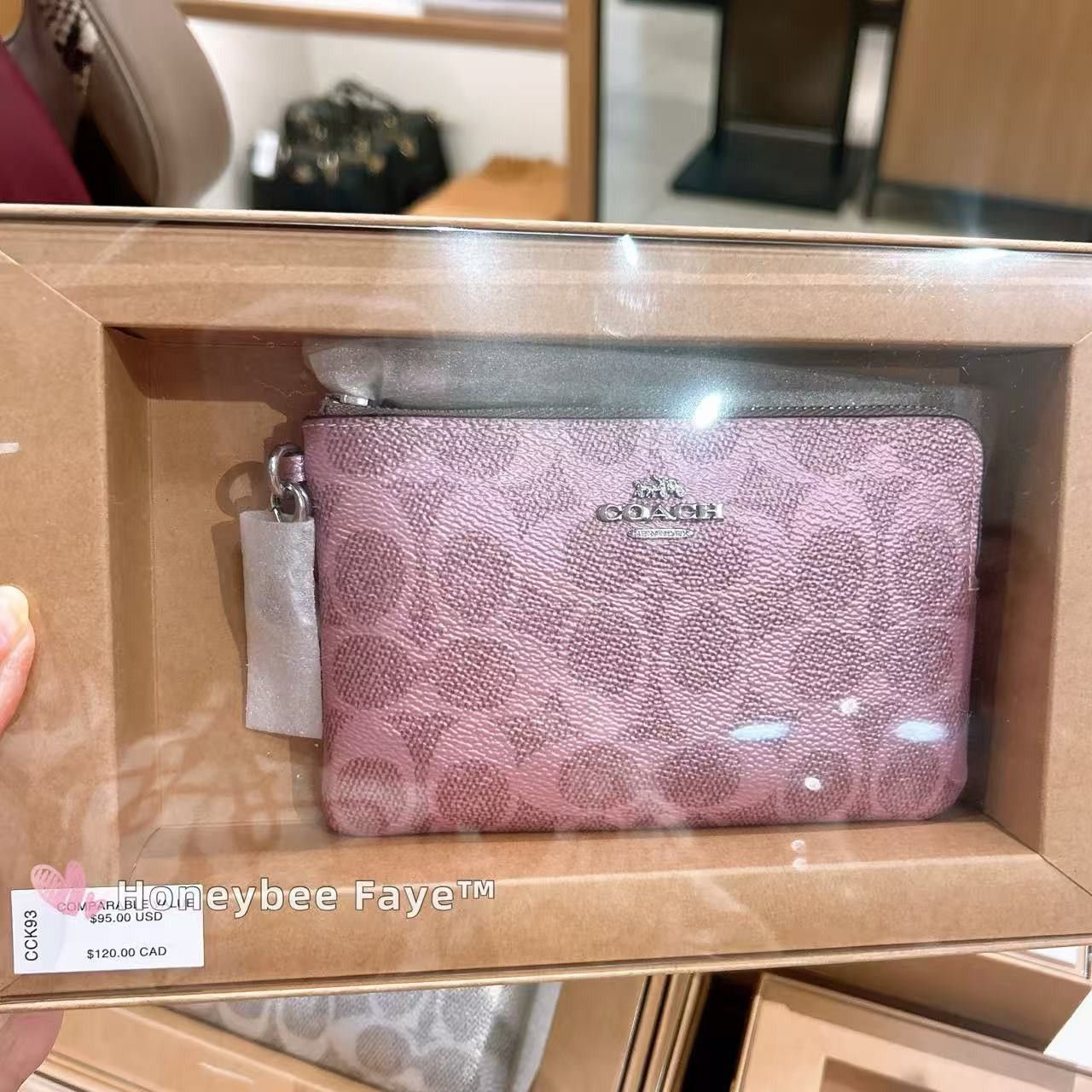 Coach Boxed Corner Zip Wristlet In Signature Canvas With Charms Size ONE SIZE - 2 Thumbnail