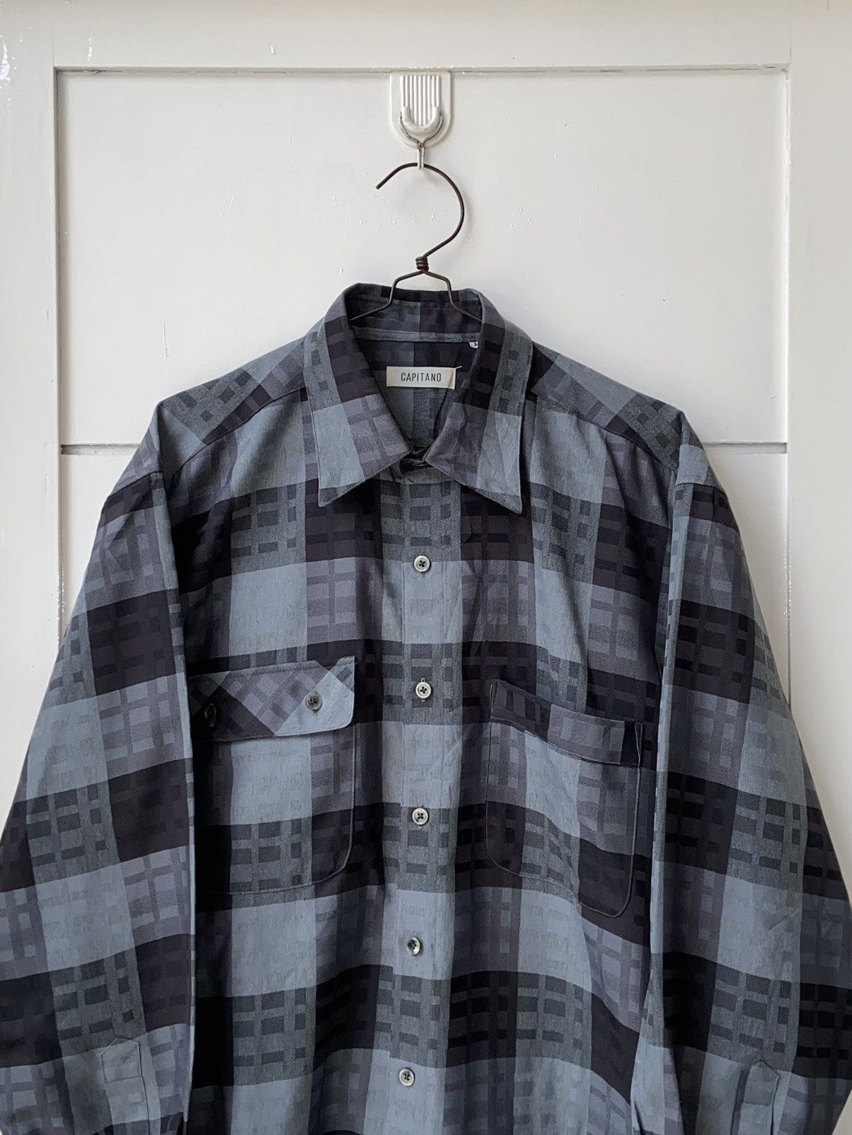 Designer × Japanese Brand CAPITANO Grey Plaid Shirt Size US M / EU 48-50 / 2 - 2 Thumbnail