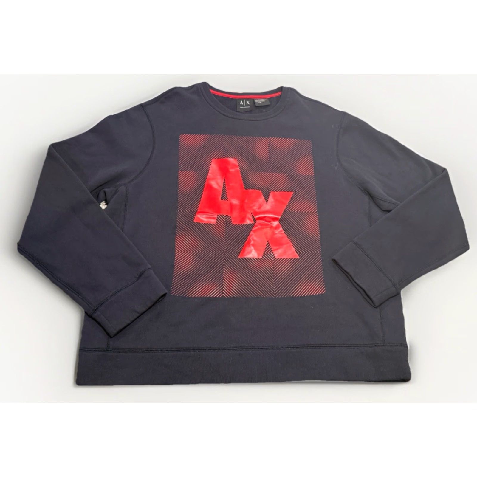 Armani Exchange Armani Exchange A|X Mens Fleece Logo Sweatshirt Crew Graphic XL Multicolor Crew Neck Pullover Lined Size XL Sweatshirt Men Size US XL / EU 56 / 4 - 2 Thumbnail