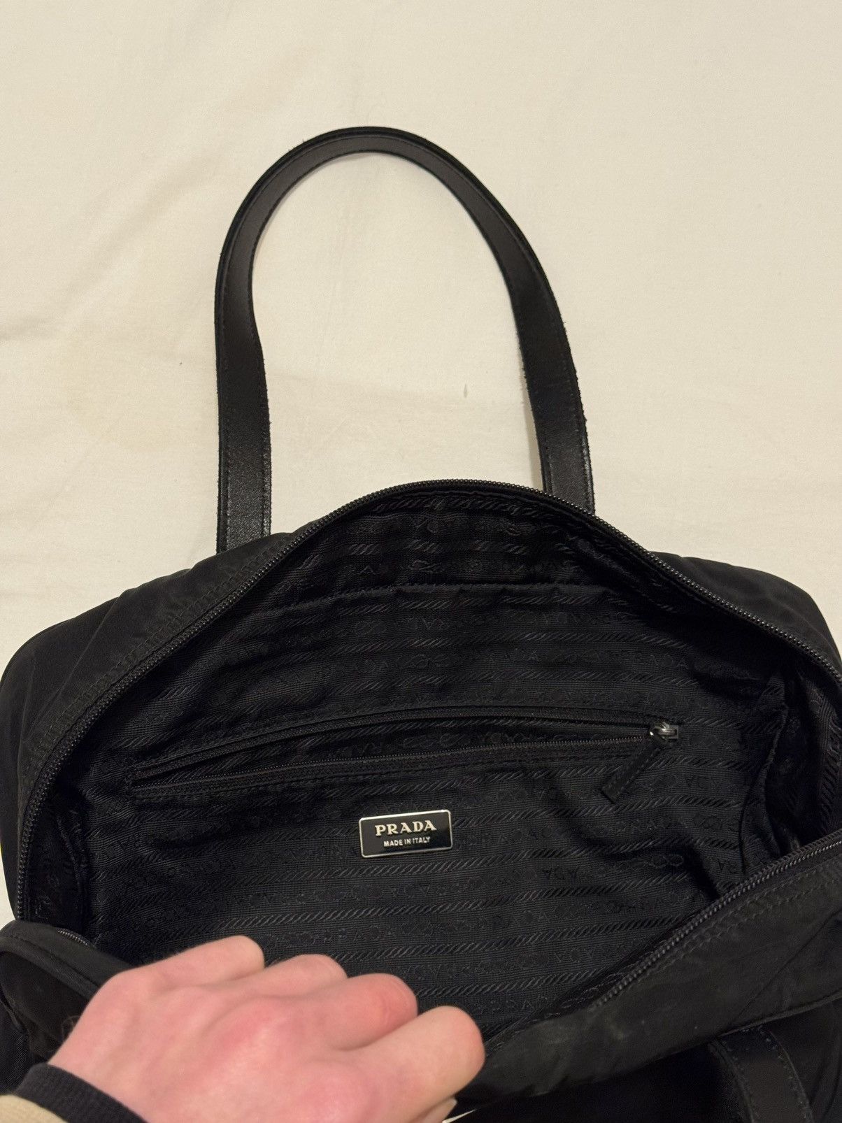 Prada Vintage Prada Mini Boston - Nylon Size ONE SIZE - 6 Thumbnail