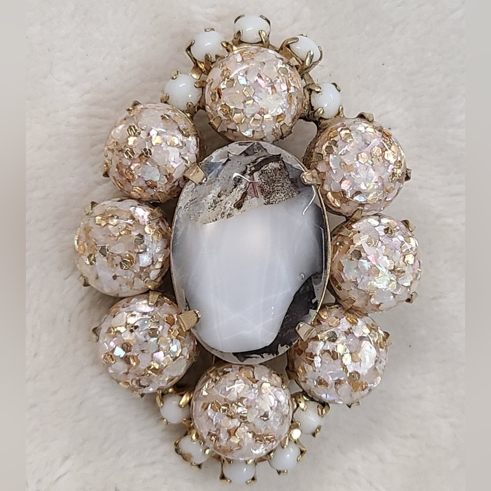 image of Vintage Juliana Delizza & Elster Gold Confetti Brooch, Women's