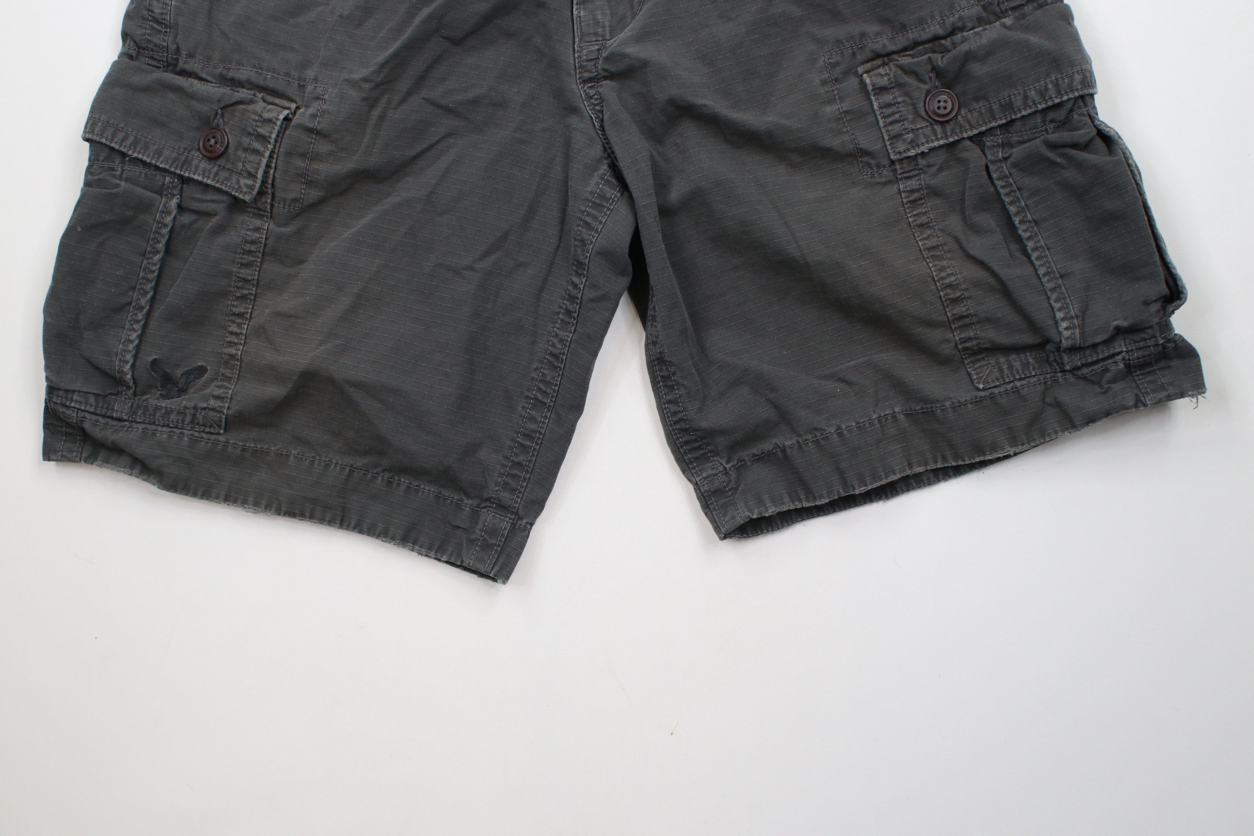 American Eagle Outfitters × Vintage Vintage Y2K American Eagle Outfitters Ripstop Cargo Shorts Size US 34 / EU 50 - 4 Thumbnail