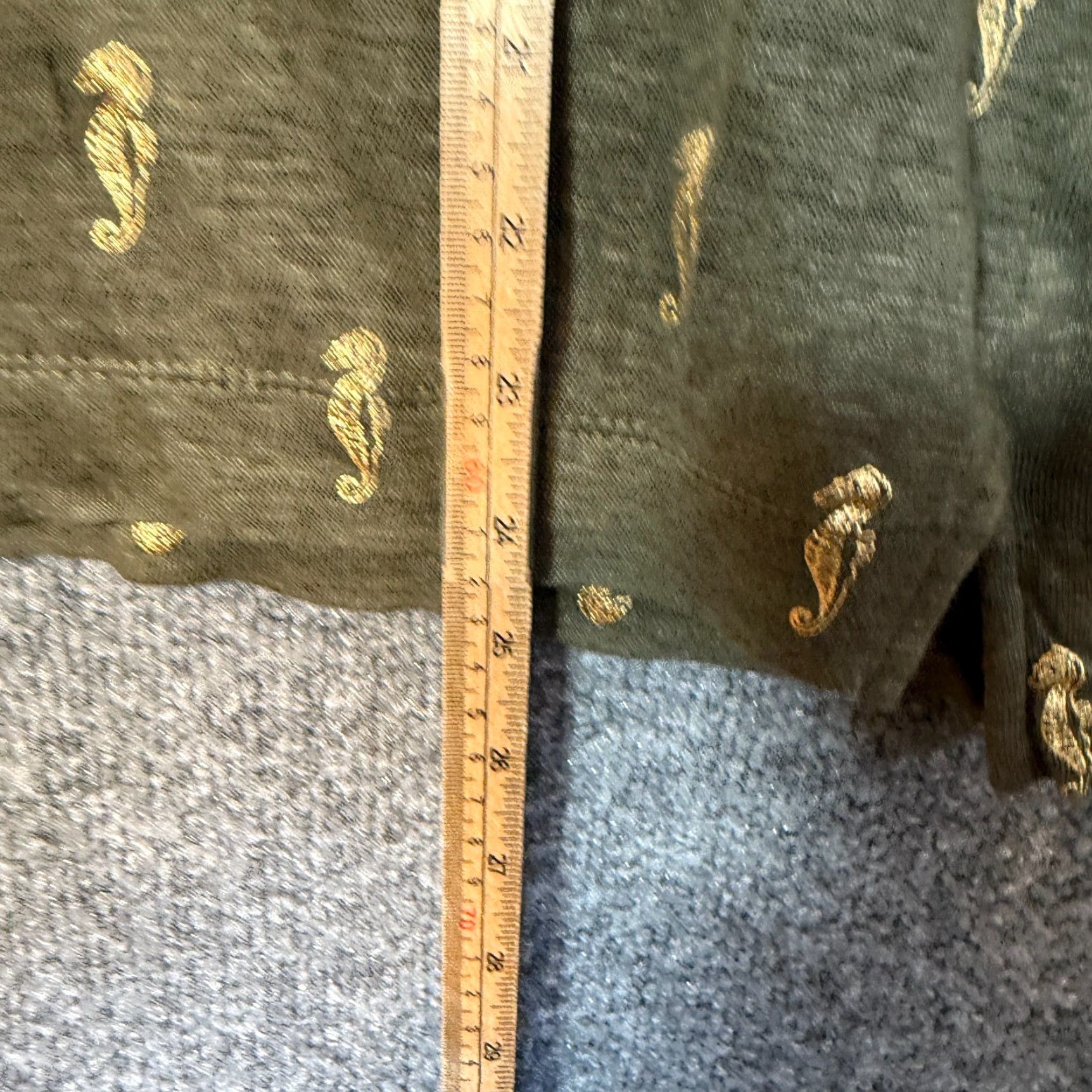J. Jill J.Jill Shirt Womens XL Green Short Sleeve Tee Love Linen Seahorse Print Boho Vintage No Size XL / US 12-14 / IT 48-50 - 4 Thumbnail