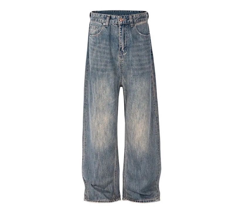 image of Vintage Y2K High Street Washed Blue Jeans Pants Oversized, Men's (Size 36)