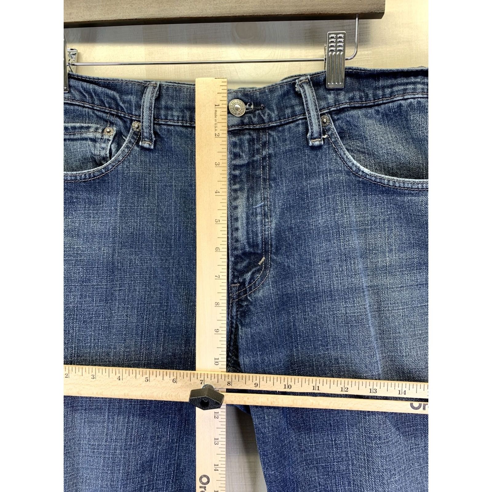 Levi's VINTAGE Levi’s 511 Jeans Denim Blue Distressed - 36x32, Mens, Regular, Cotton, Zip, Inseam 31, Logo, Straight, 4850, All Items As Is Size US 36 / EU 52 - 3 Thumbnail