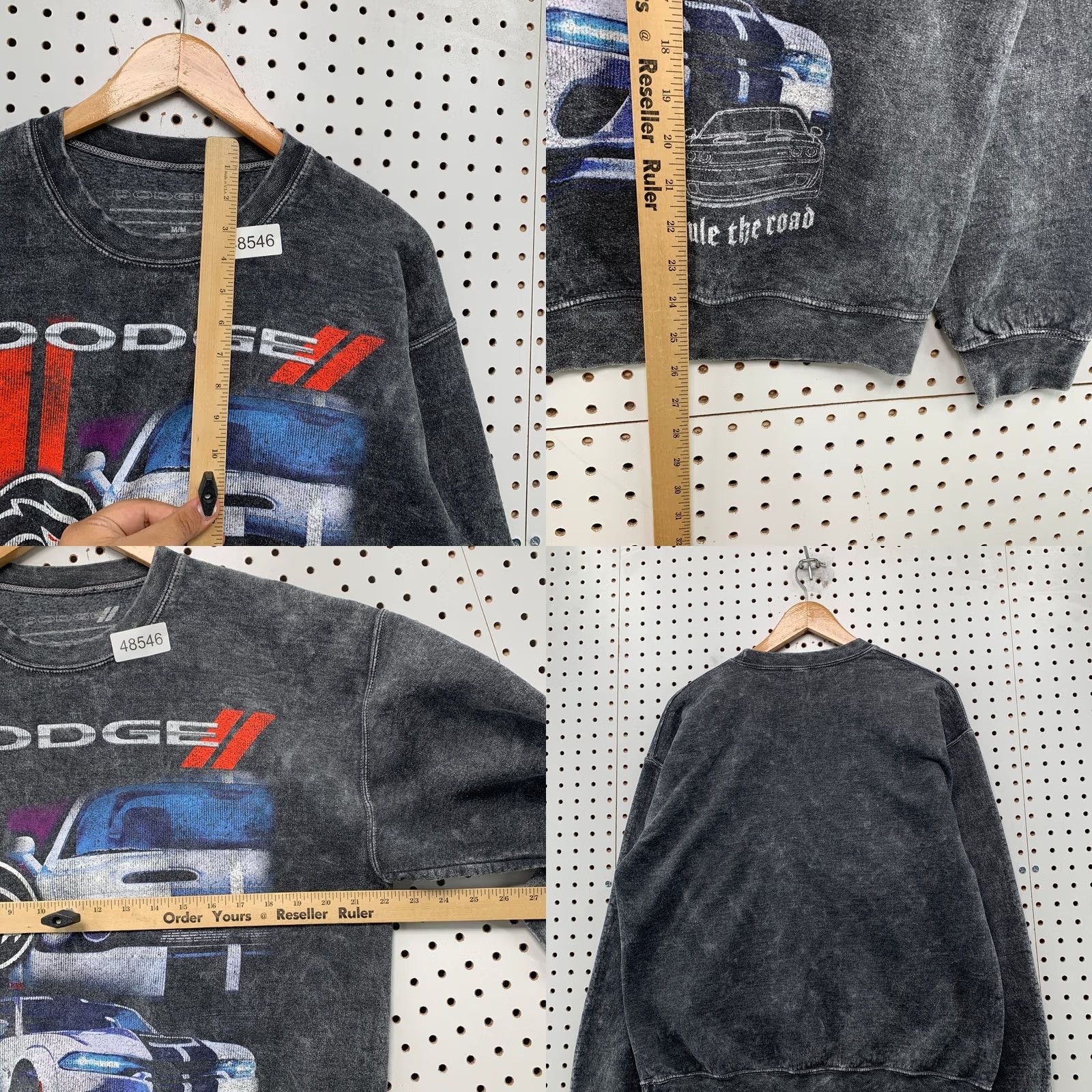 Vintage Dodge Hellcat Sweatshirt Mens Medium Grey Rule The Road Crewneck Size US M / EU 48-50 / 2 - 8 Thumbnail