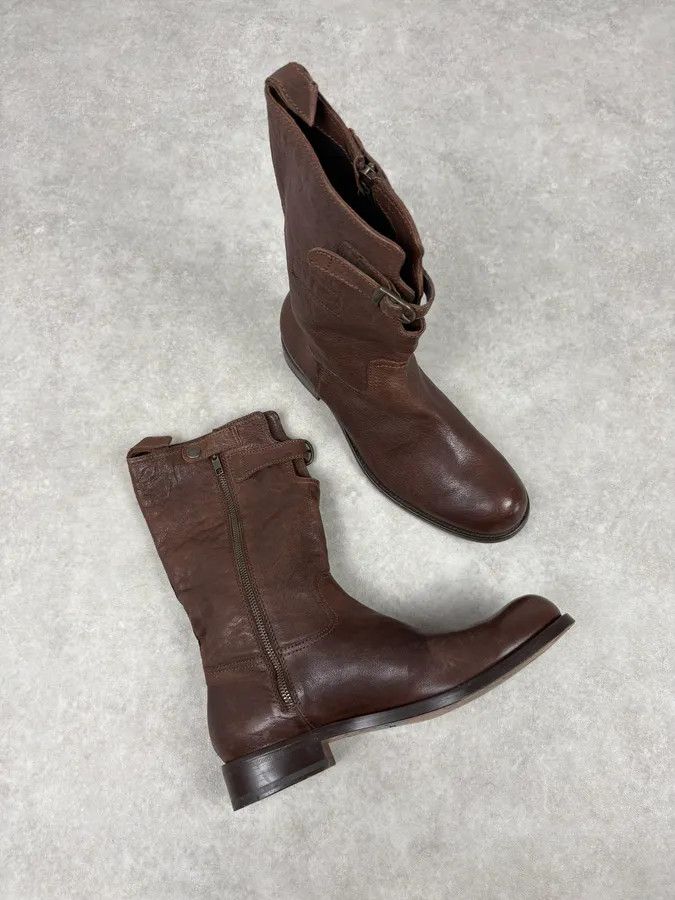 Dsquared2 AW2008 Dsquared2 Brown Ankle Leather Western Boots Size US 9 / EU 42 - 5 Thumbnail