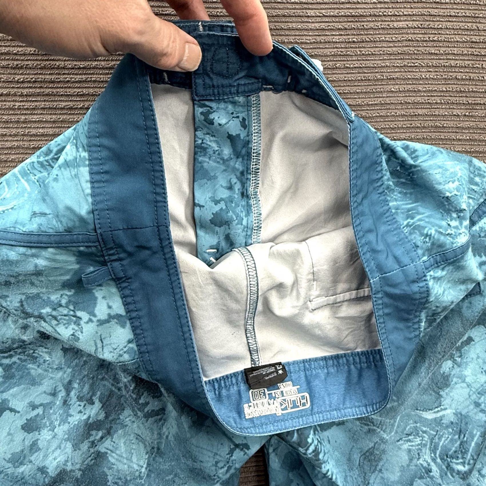 Vintage Huk Shorts Men 30 Blue Ocean Polyester Breathable Outdoor Board Shorts Size US 30 / EU 46 - 8 Thumbnail