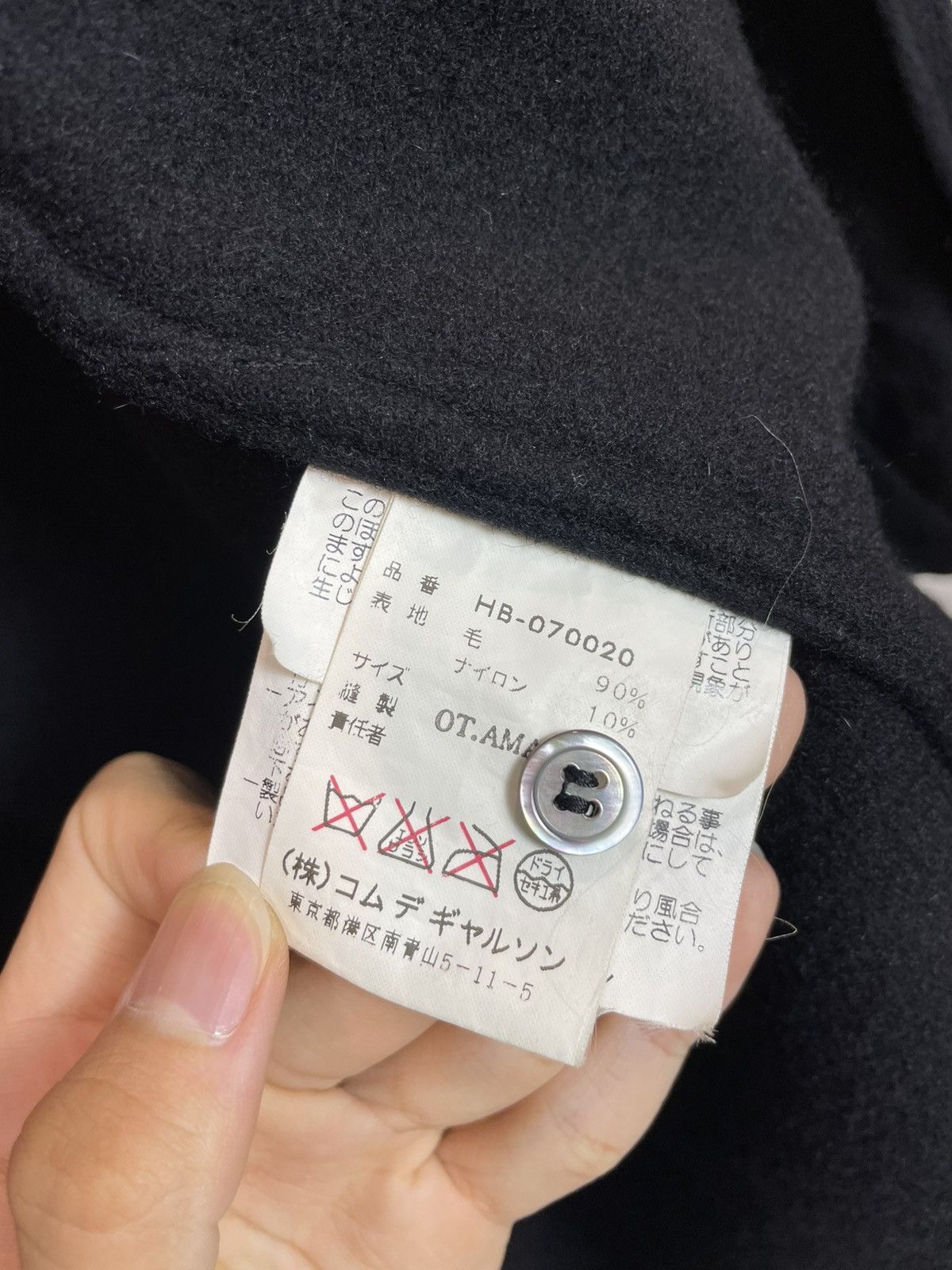 Comme des Garcons Homme A/W 2000 COMME des GARCONS HOMME Diagonal Cut Wool Shirt Size US M / EU 48-50 / 2 - 6 Thumbnail