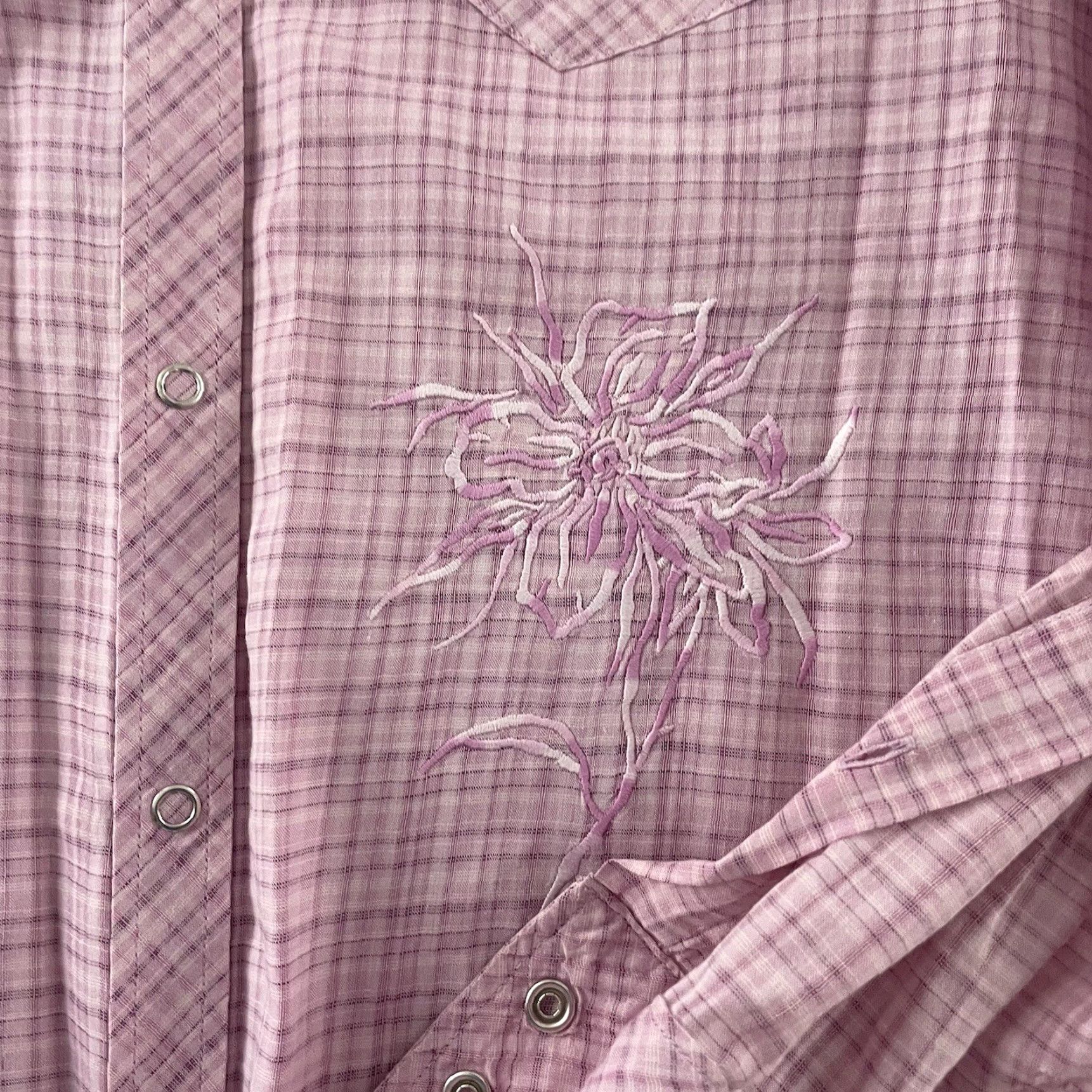 J.Lindeberg J. Lindeberg Shirt Long Sleeve Button-Up Embroidered Pink Men's XL Button Front Shirt Size US XL / EU 56 / 4 - 2 Thumbnail