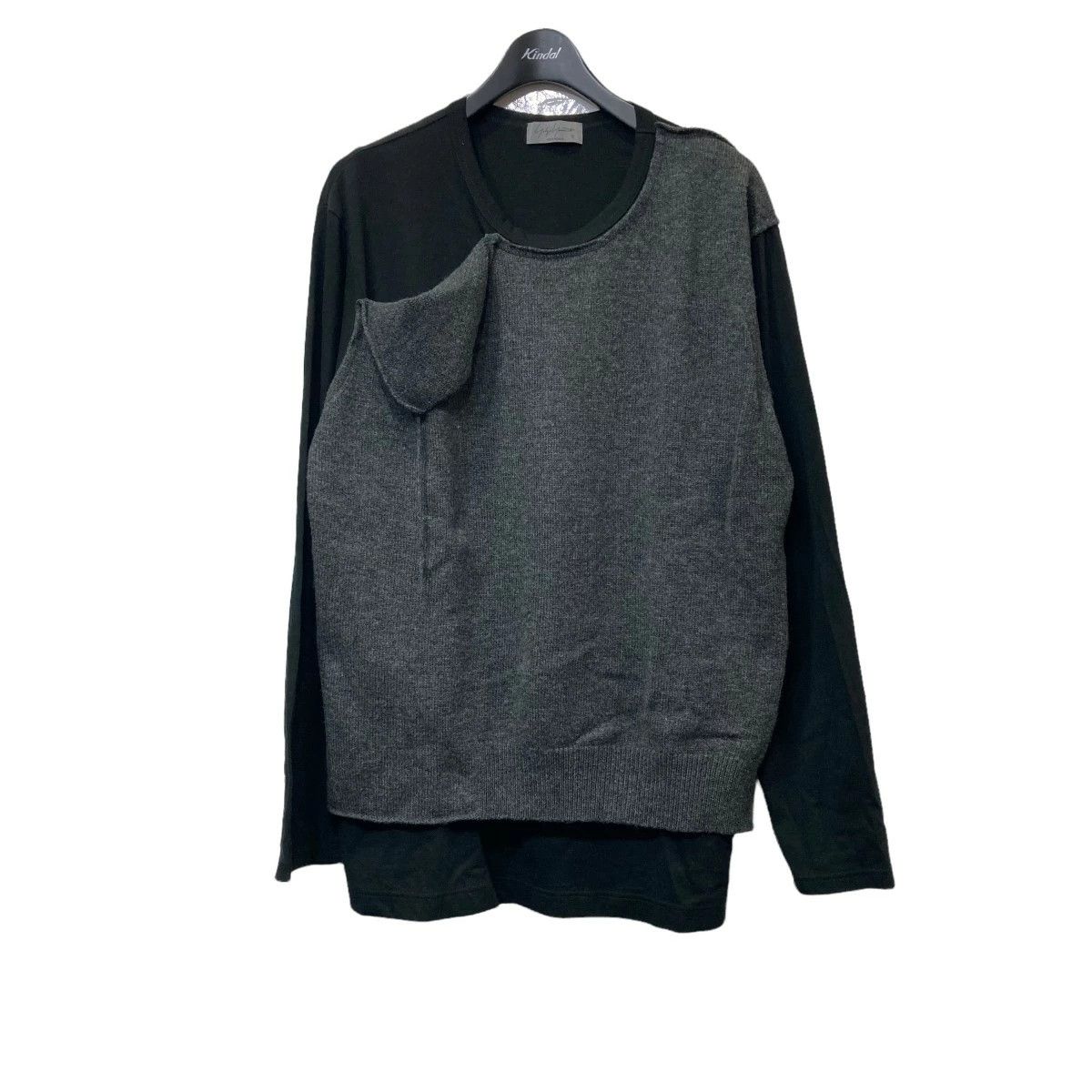 Yohji Yamamoto Yohji Yamamoto Pour Homme layered two-tone knit HX-K28-085 Size US L / EU 52-54 / 3 - 1 Thumbnail
