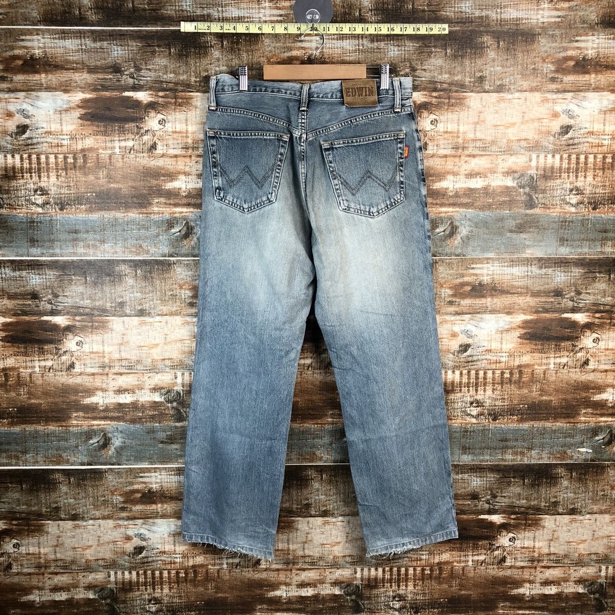 Edwin DL Edwin 604 Blue Distressed Denim Pants #C177 Size US 31 - 14 Thumbnail