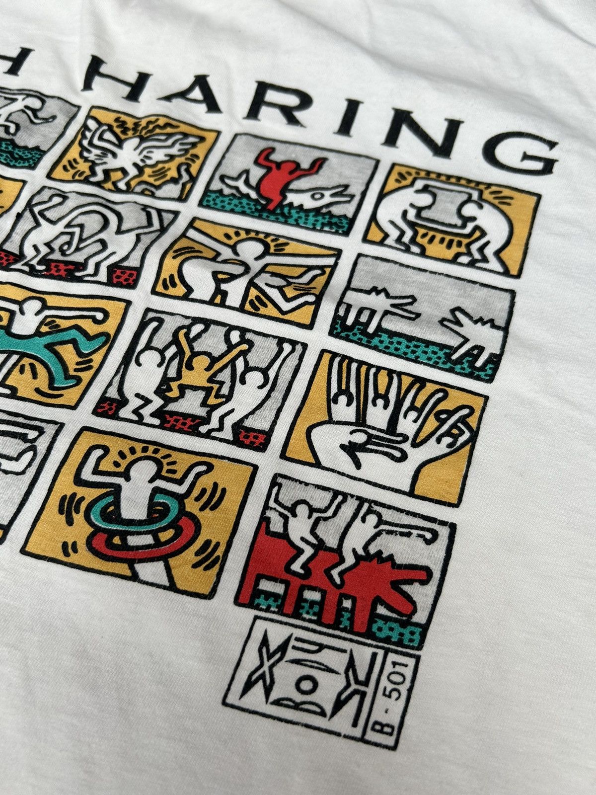 Keith Haring × Vintage Vintage 90’s Keith Haring T-shirt Single Stitch Size US L / EU 52-54 / 3 - 4 Thumbnail