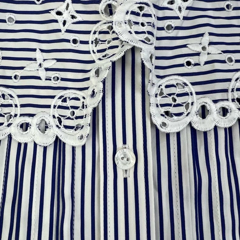 Louis Vuitton Louis Vuitton Ruffled striped shirt Size XXS / US 00 / IT 34 - 4 Thumbnail