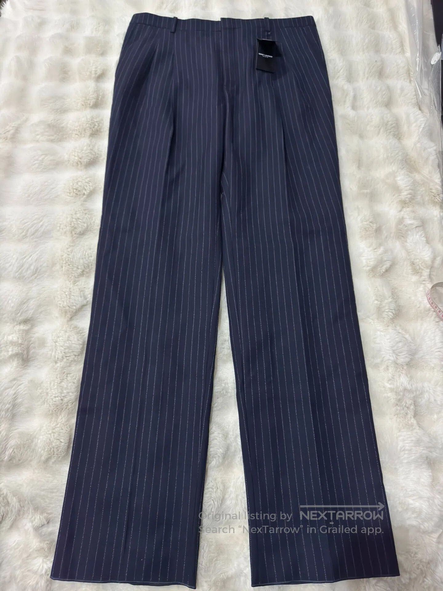 Saint Laurent Paris Saint Laurent Paris Double Pleat Flannel Trousers| Size US 38 / EU 54 - 1 Thumbnail