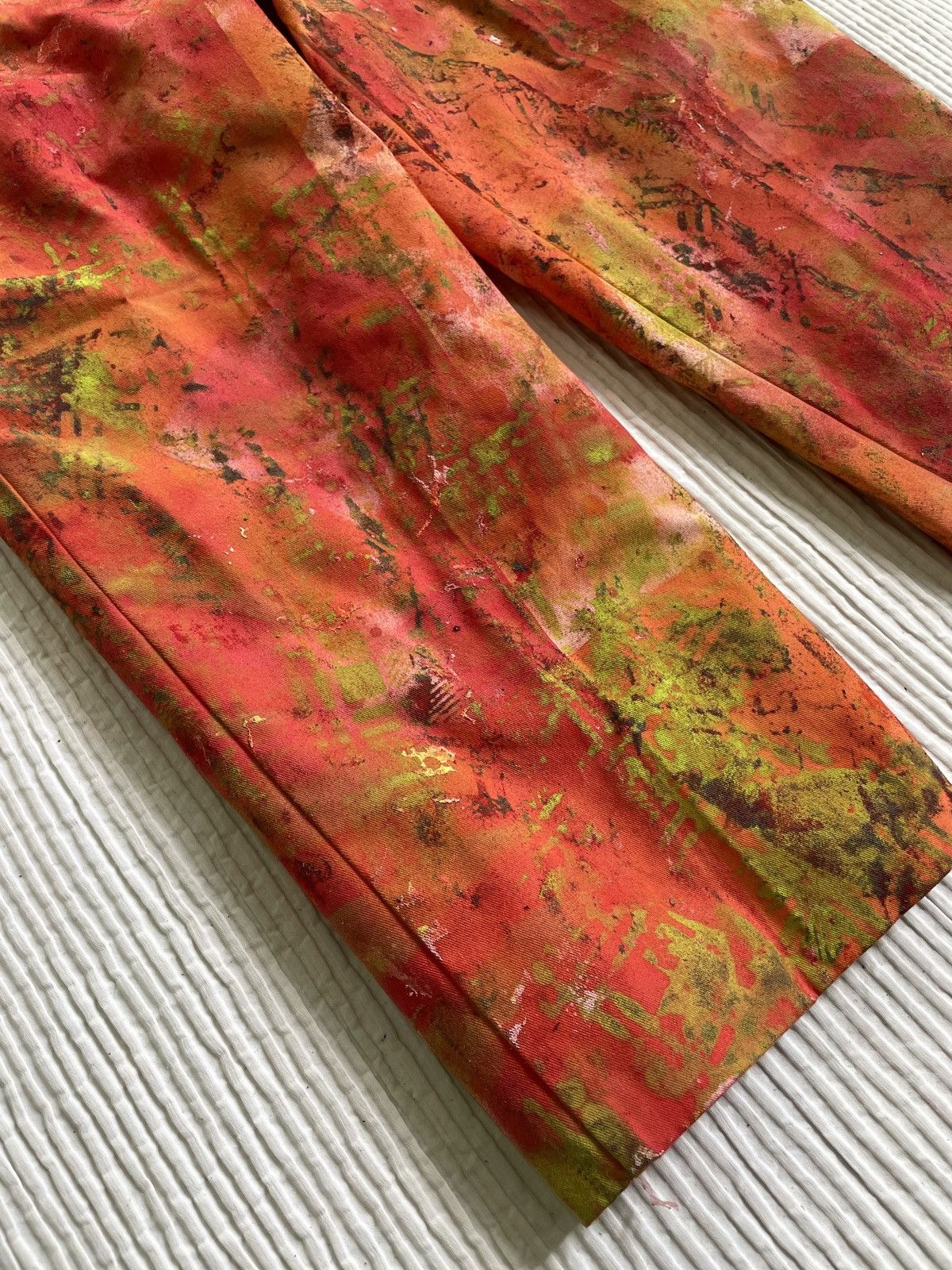 Handmade Ugly Madras Hand Painted Camo Pants Size US 32 / EU 48 - 15 Thumbnail